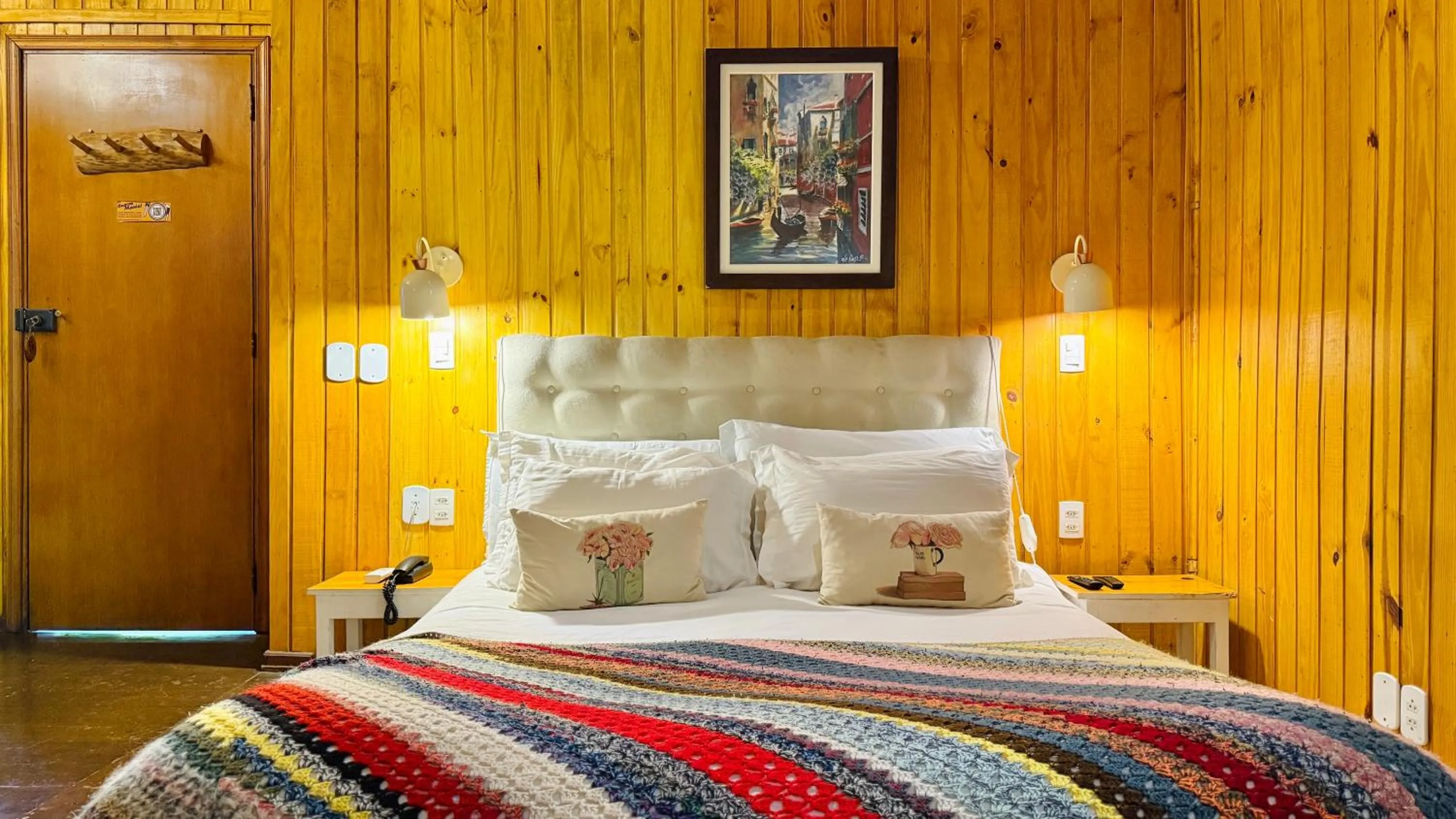 Bed in Pousada Villa D'Amore