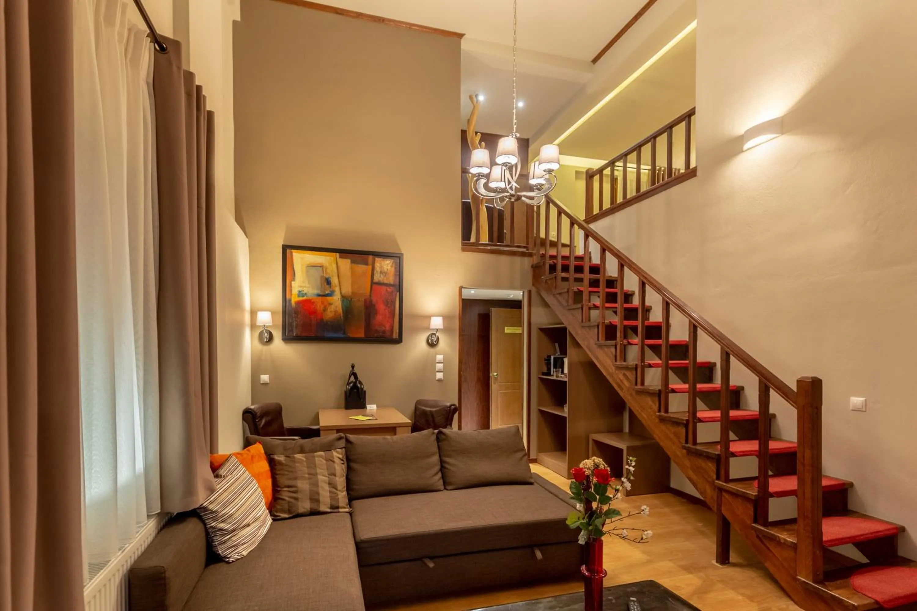 Living room in Nevros Hotel Resort and Spa Limni Plastira