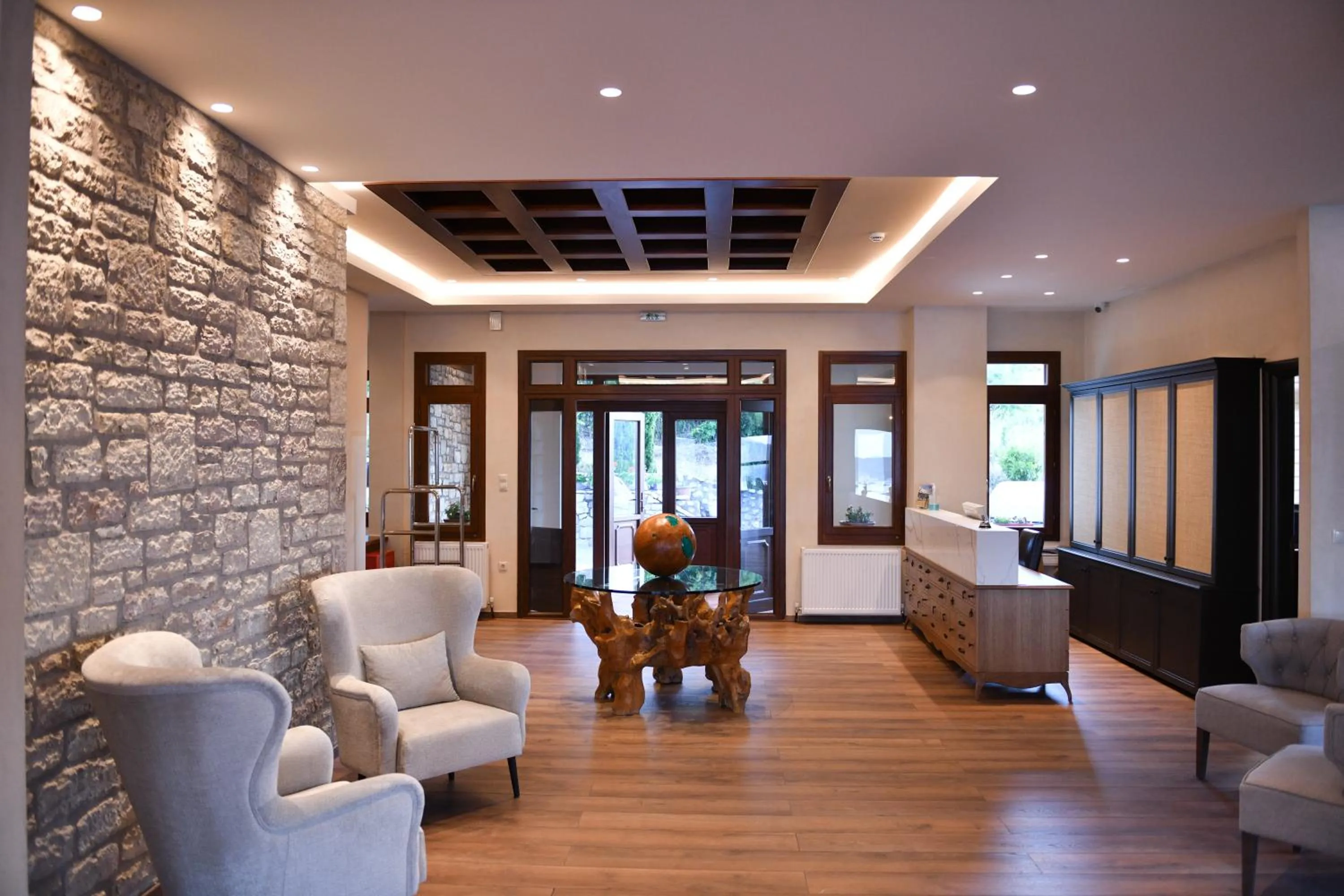 Seating area in Nevros Hotel Resort and Spa Limni Plastira