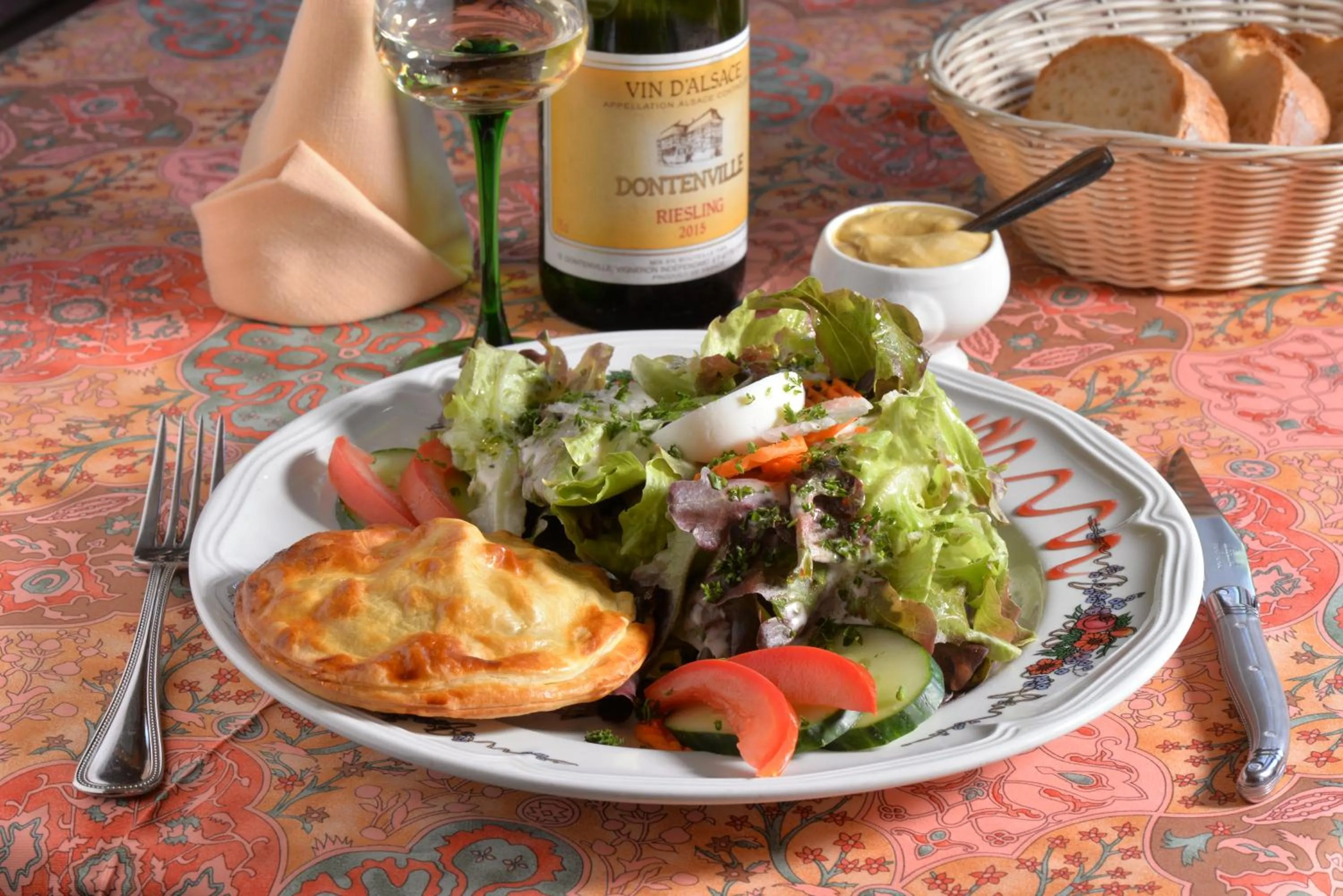 Food close-up in Hotel Restaurant Dontenville