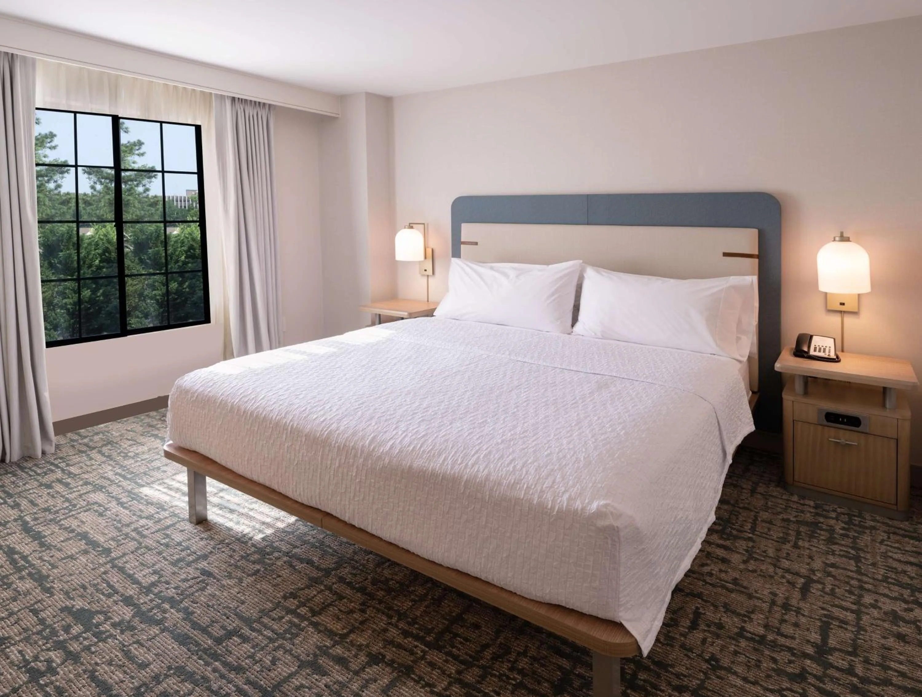 Bed in Homewood Suites by Hilton Atlanta Buckhead Pharr Road