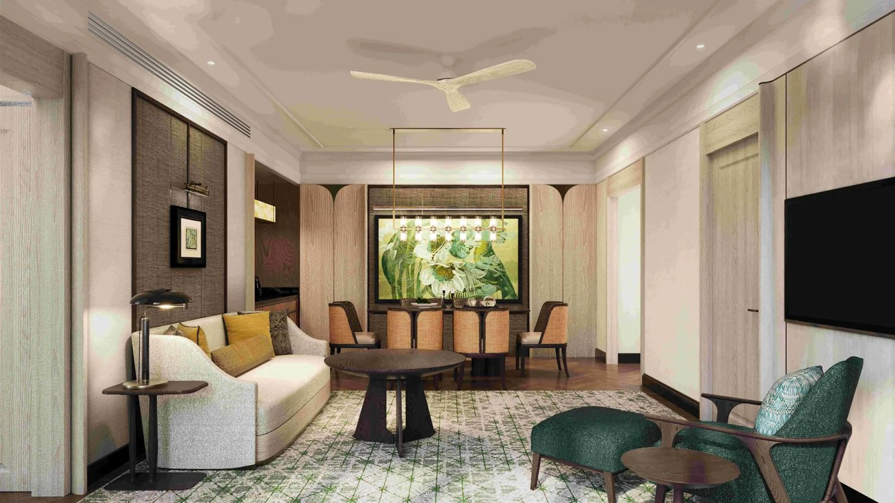 Seating area in Anantara Siam Bangkok Hotel