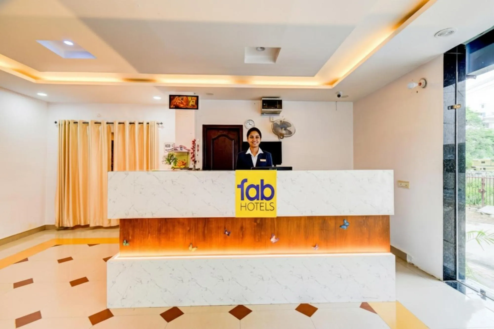 Lobby or reception in FabHotel Pushpa Grand