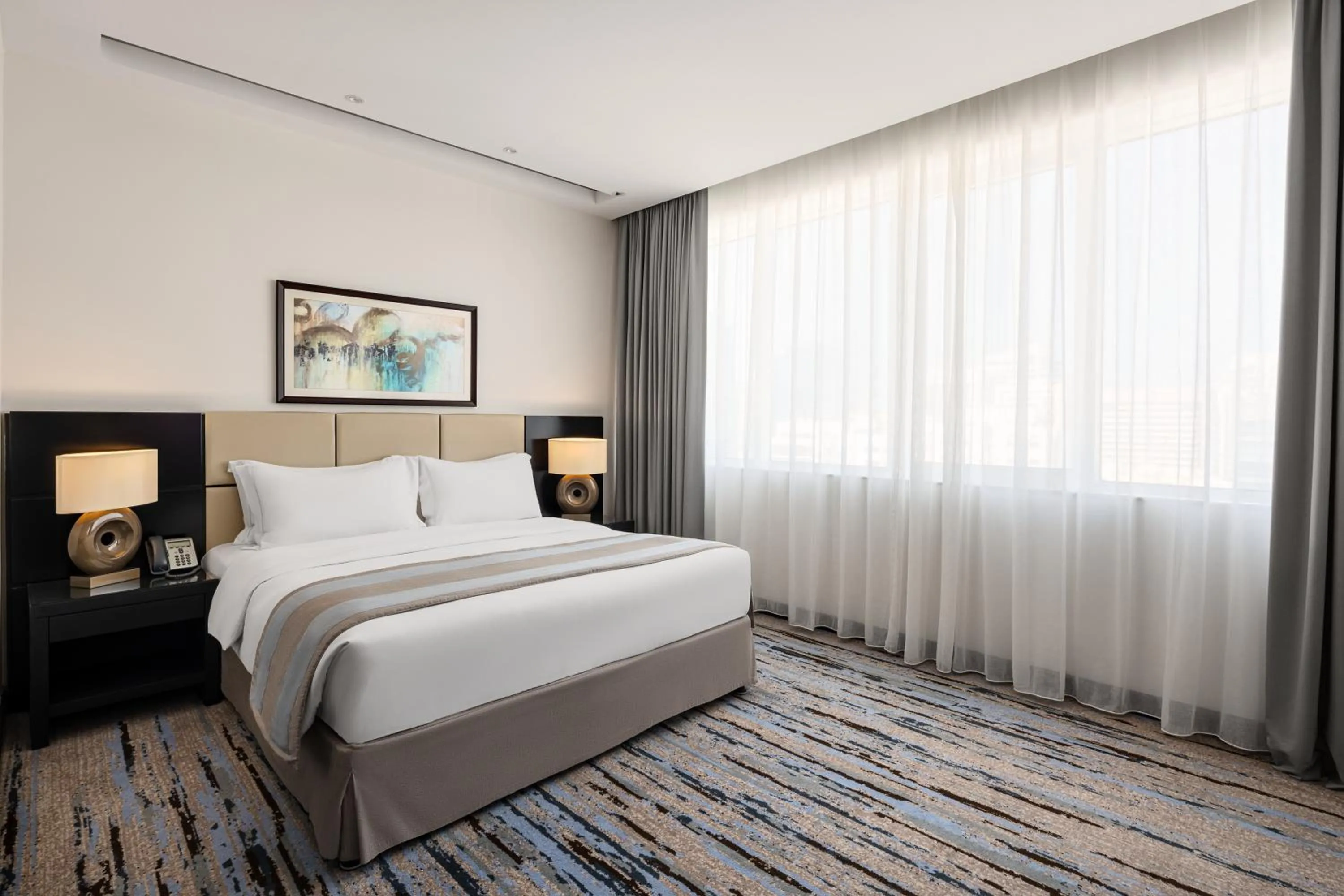 Bed in Cristal Hotel Abu Dhabi