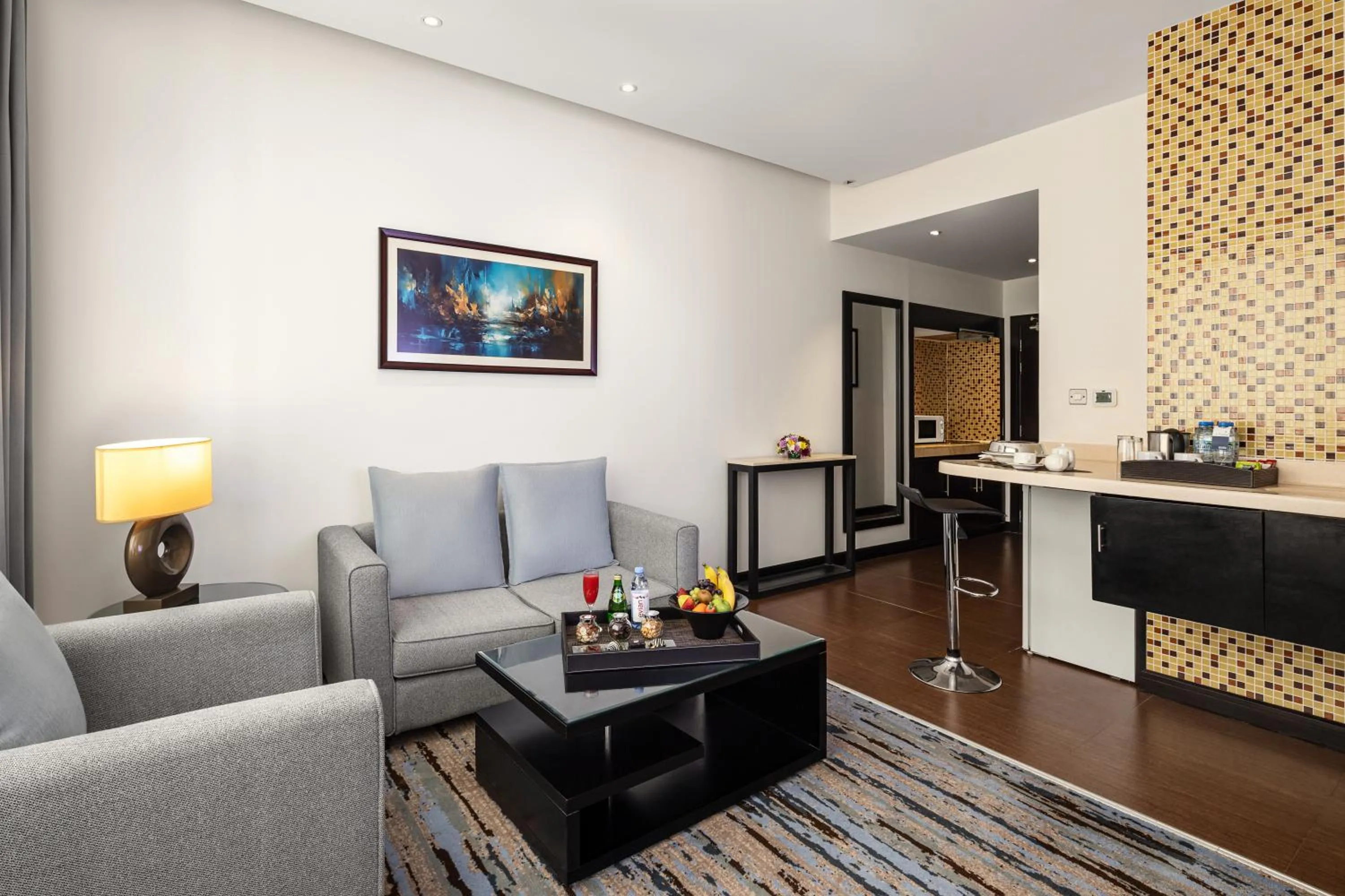 Kitchen or kitchenette in Cristal Hotel Abu Dhabi