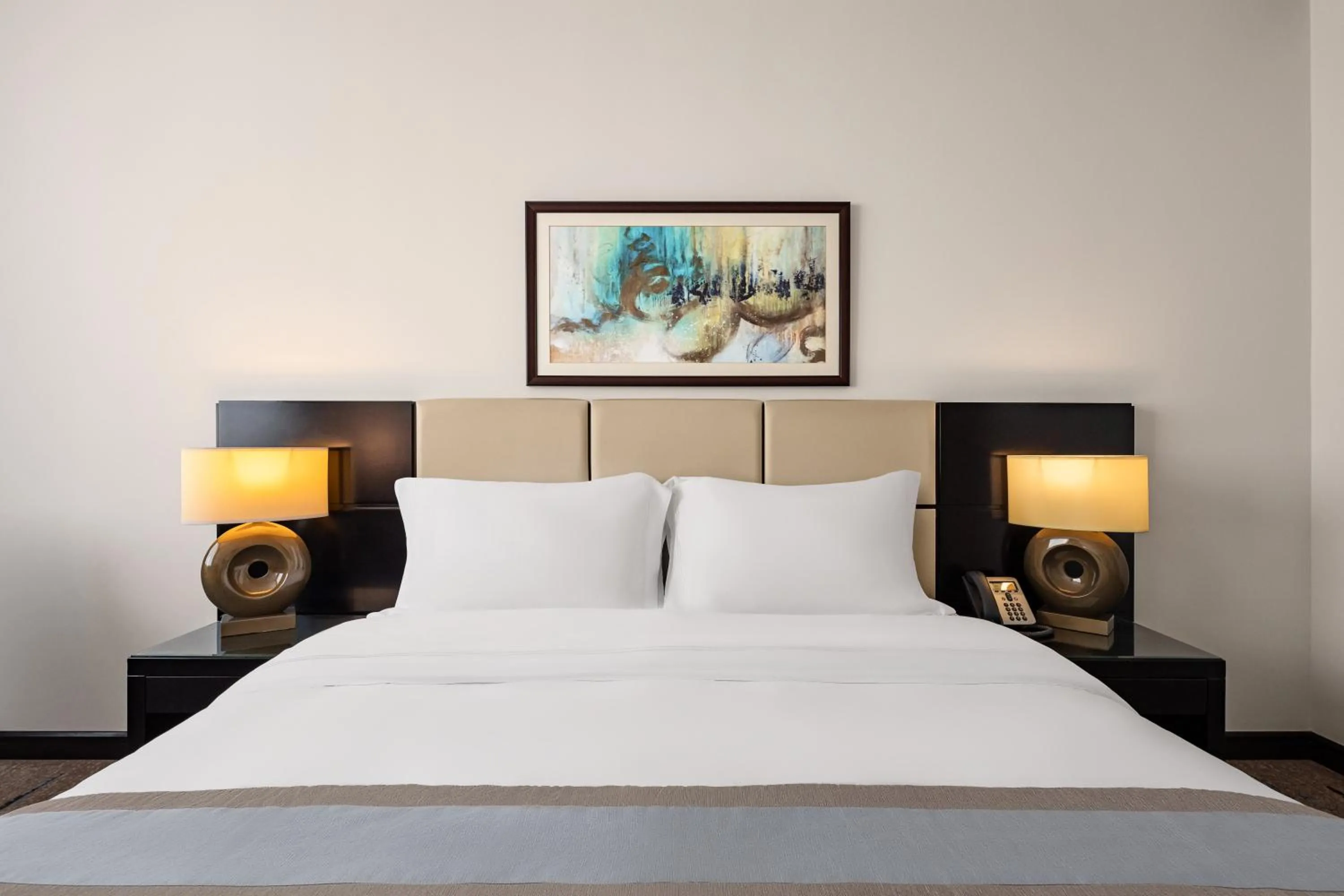 Bed in Cristal Hotel Abu Dhabi