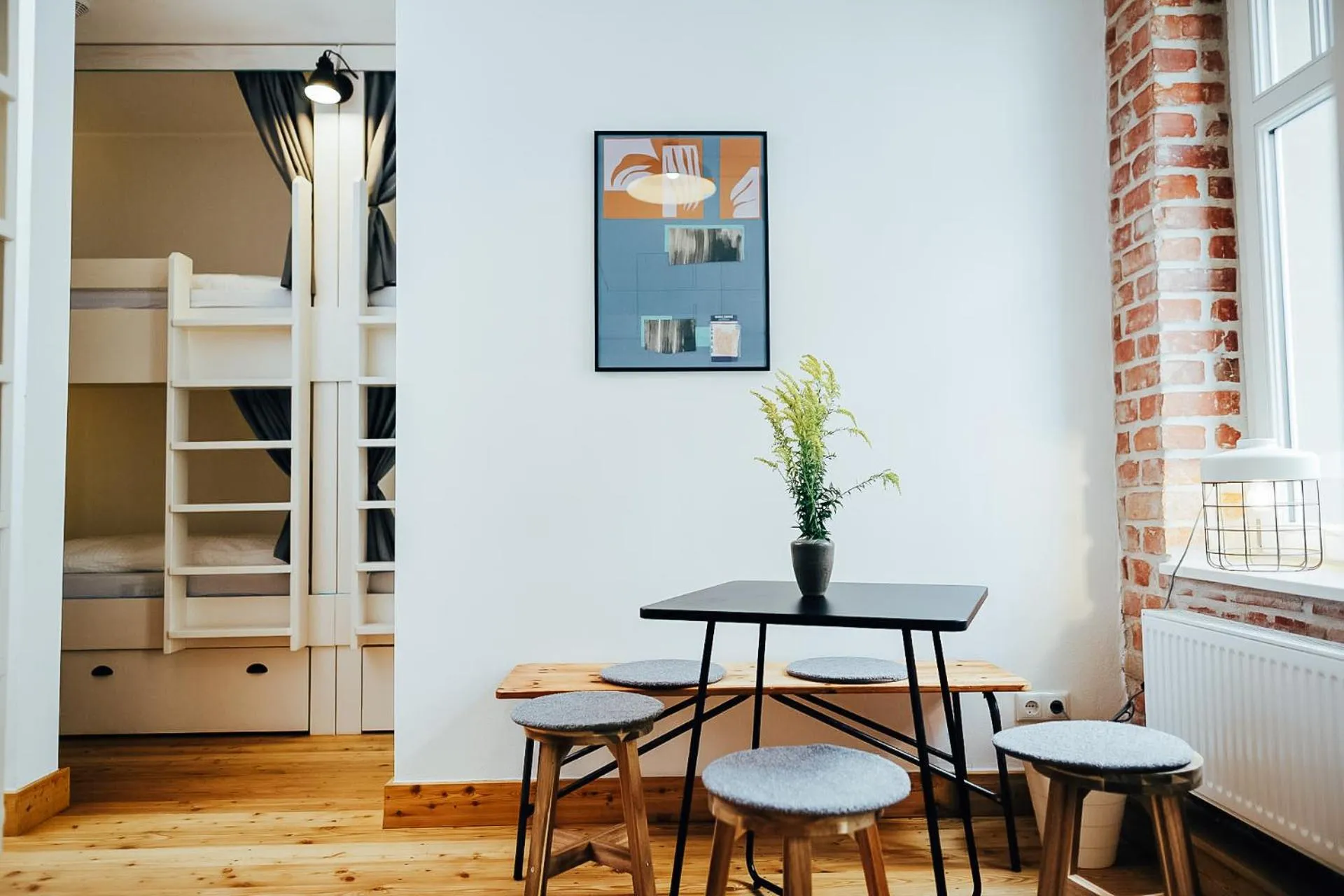 Seating area in Hostel Multitude