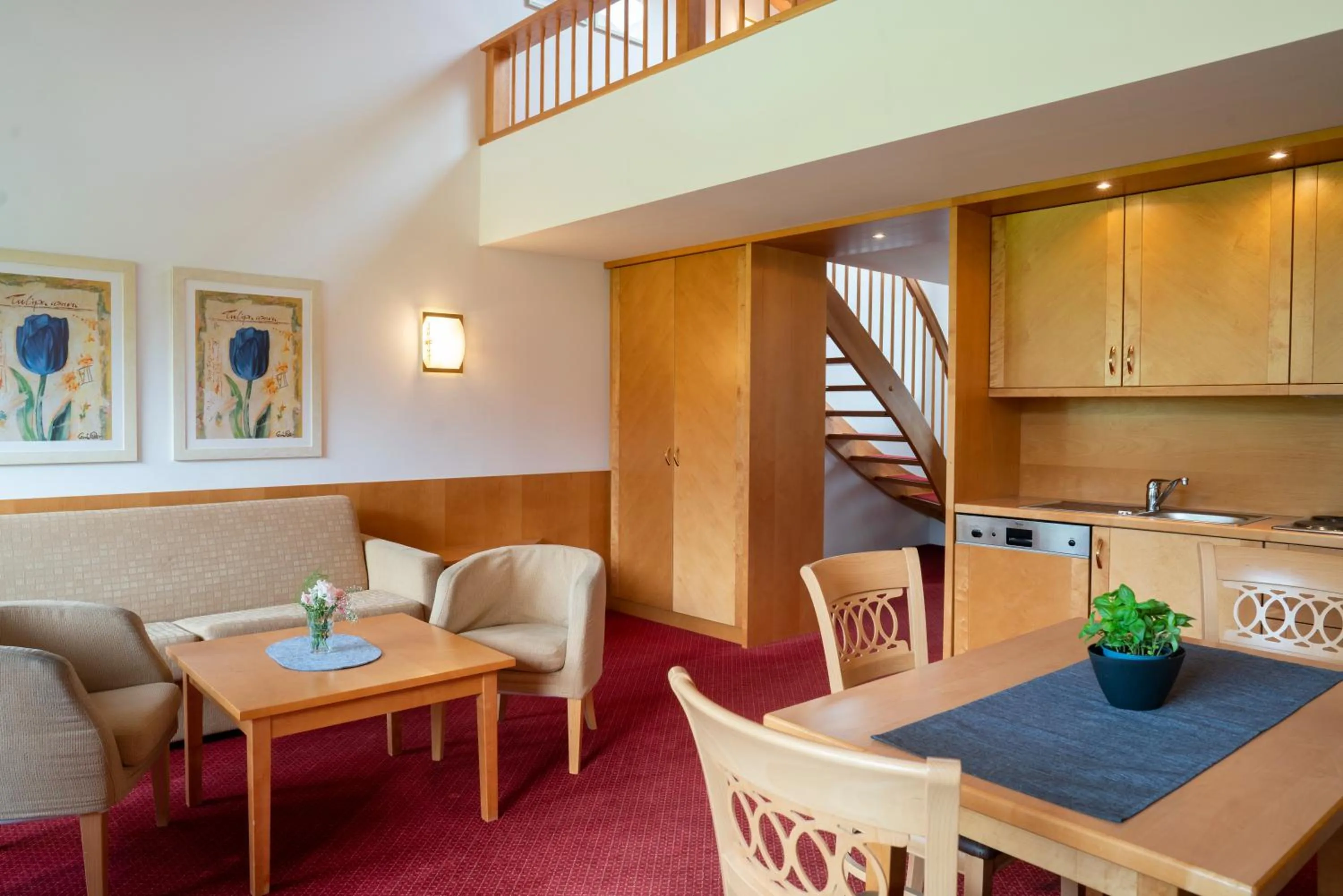 Kitchen or kitchenette in Aparthotel Schindlhaus/Alpin