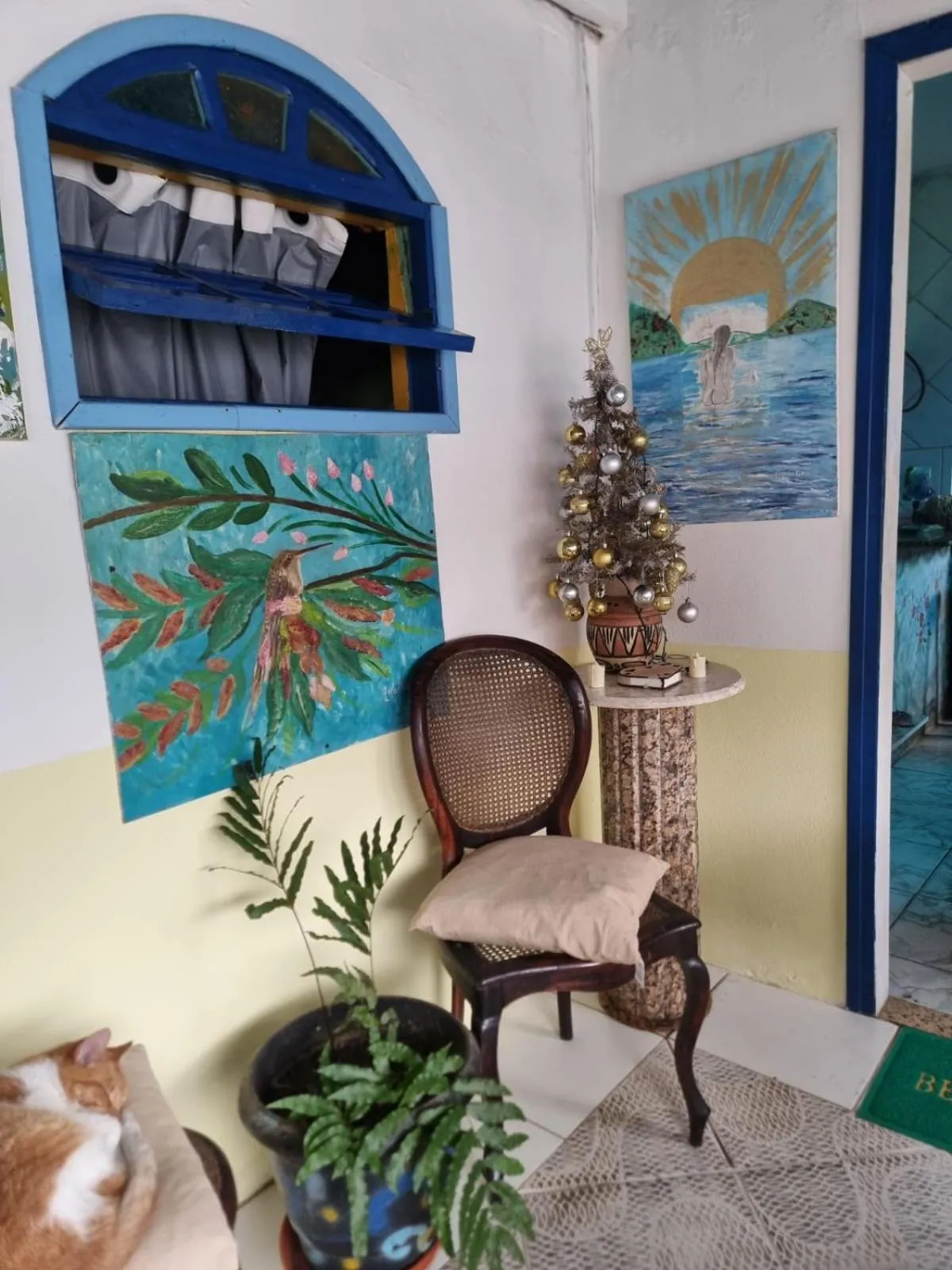 Seating area in Pousada Solstício De Verão