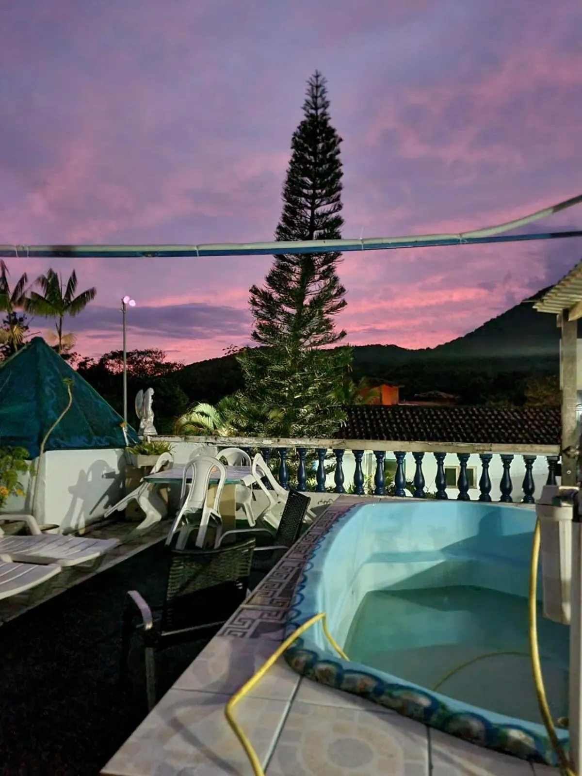 Pool view in Pousada Solstício De Verão