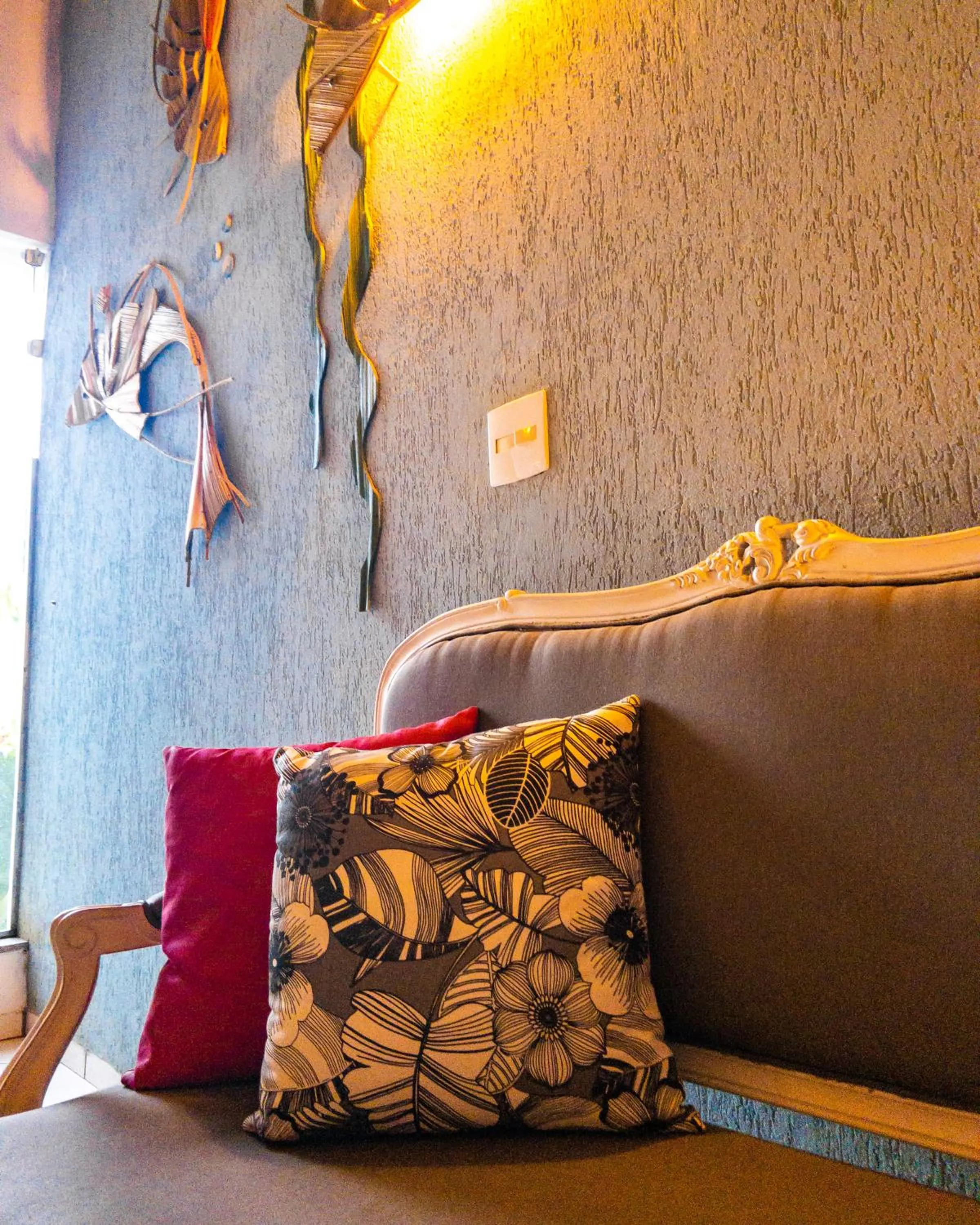 Seating area, Bed in Pousada Toca da Praia