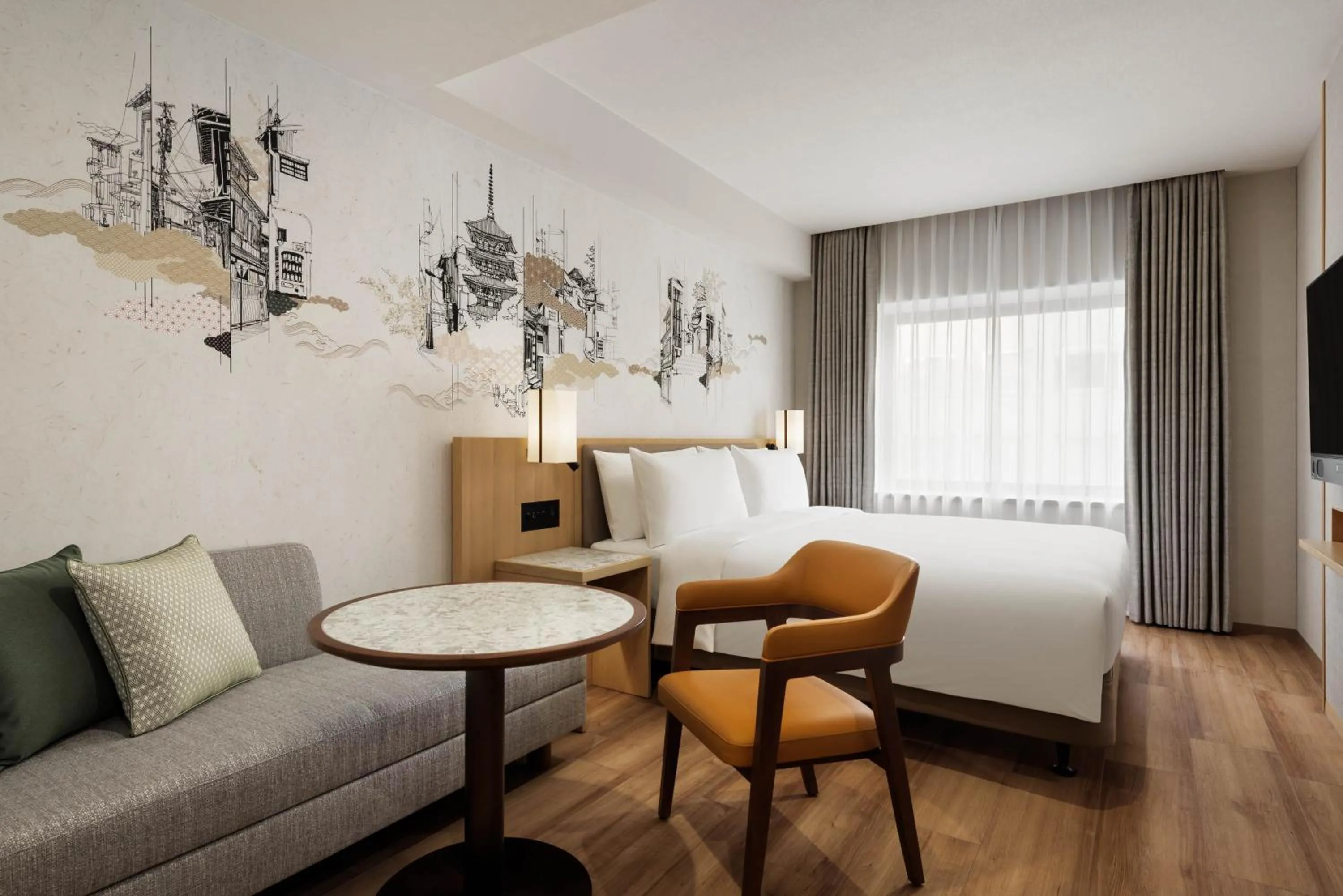 Photo of the whole room, Bed in Courtyard by Marriott Kyoto Shijo Karasuma