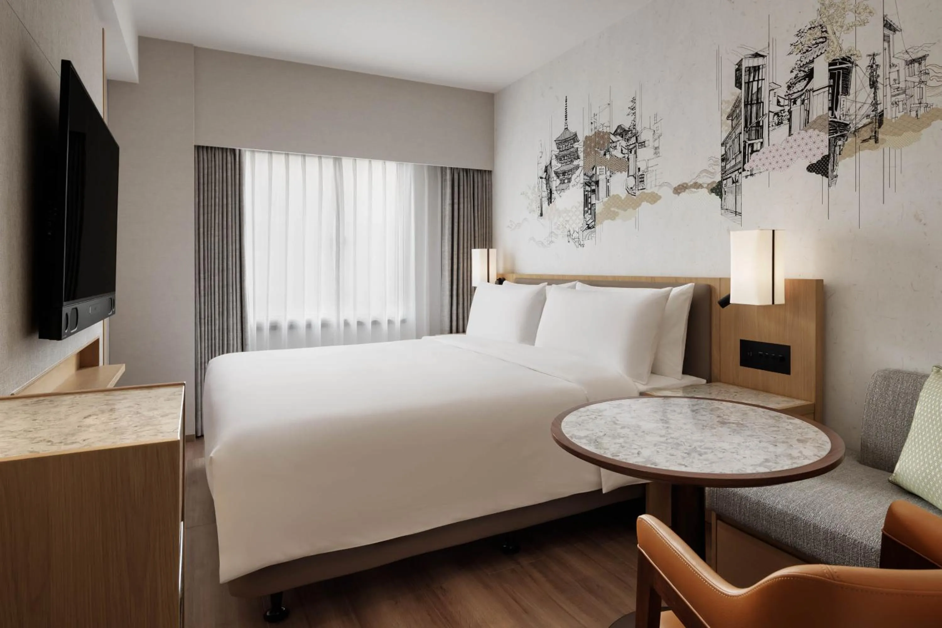 Bed in Courtyard by Marriott Kyoto Shijo Karasuma