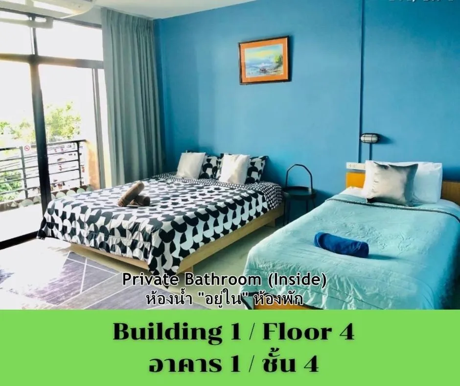Double or Twin Room with Balcony in HOMEY-Sleepy Don Mueang Airport Hostel