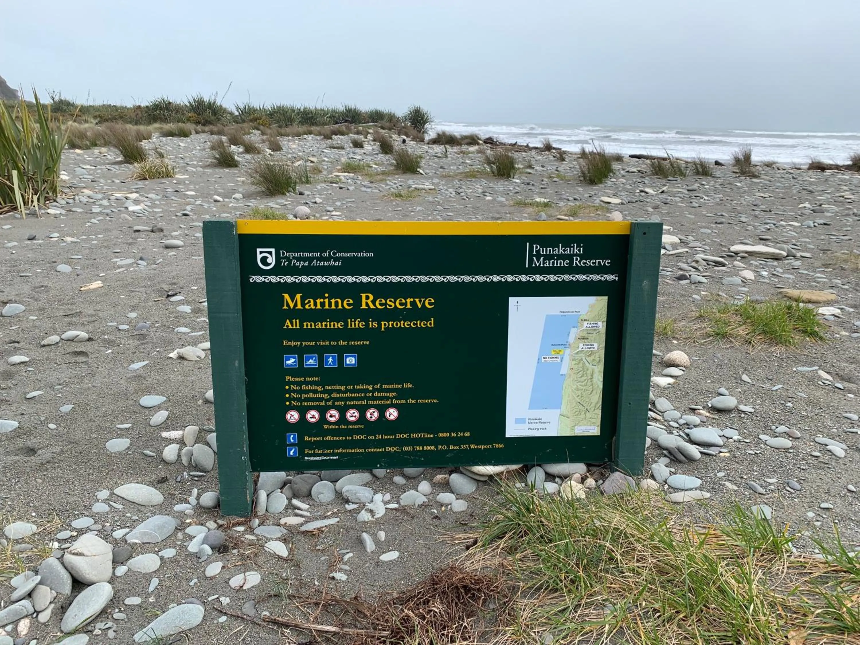 Beach in Scenic Hotel Punakaiki