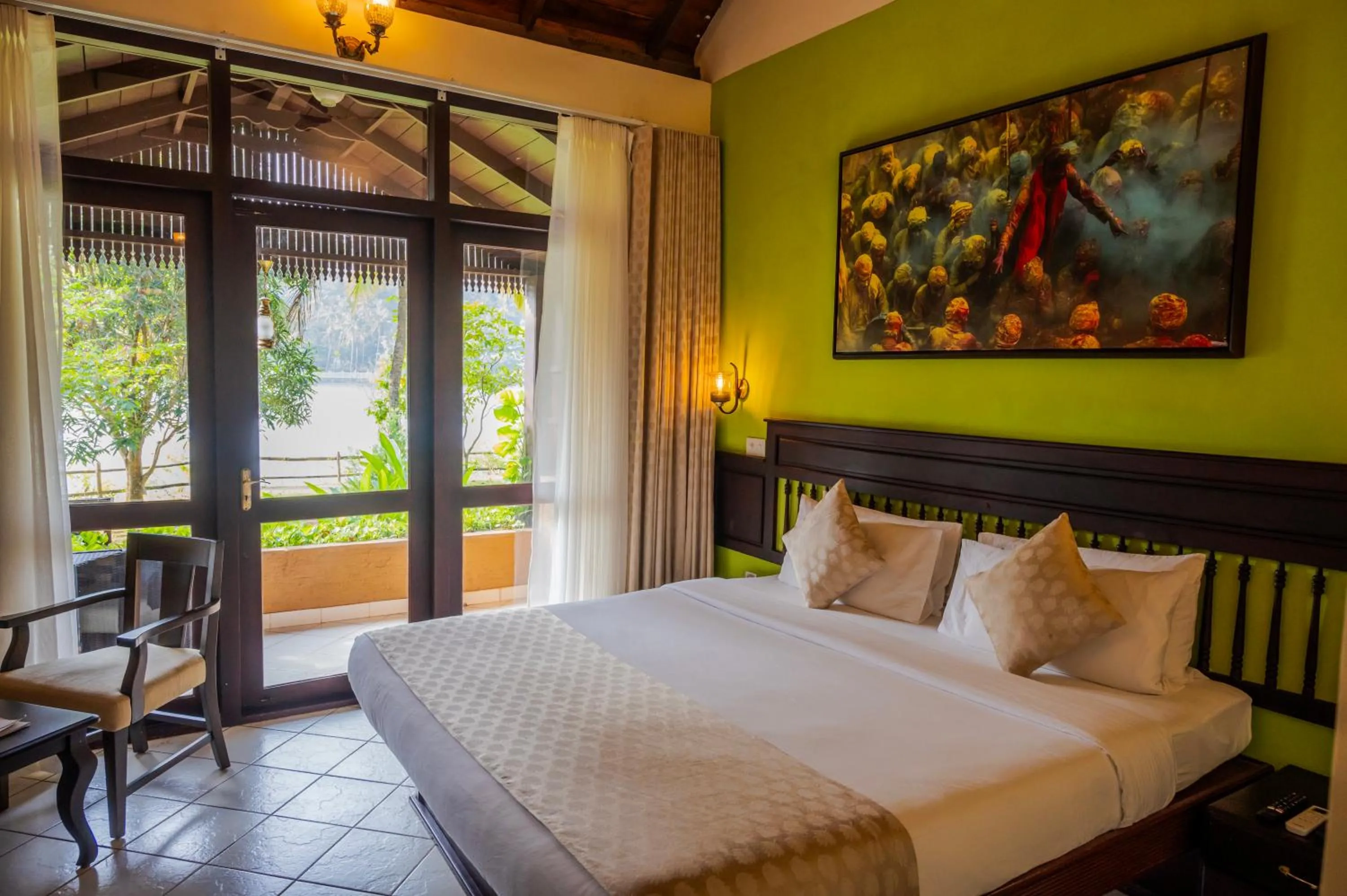 Bedroom, Bed in Fragrant Nature Backwater Resort & Ayurveda Spa Kollam