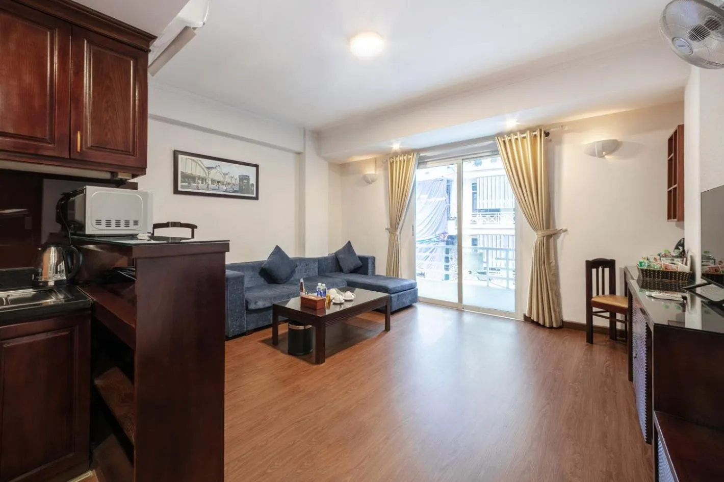 Seating area in A25 Hotel - 44 Hàng Bún