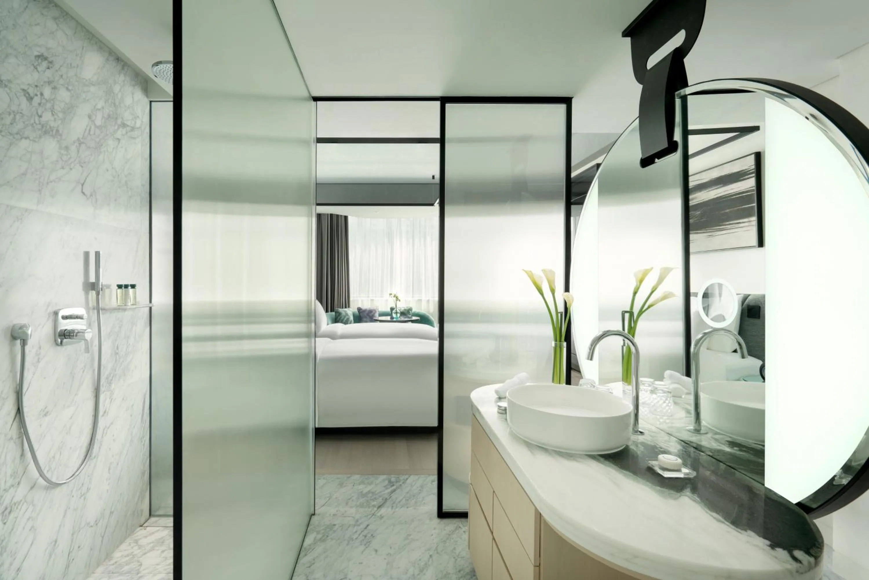 Bathroom, Bed in Kempinski Hotel Chengdu-City Center