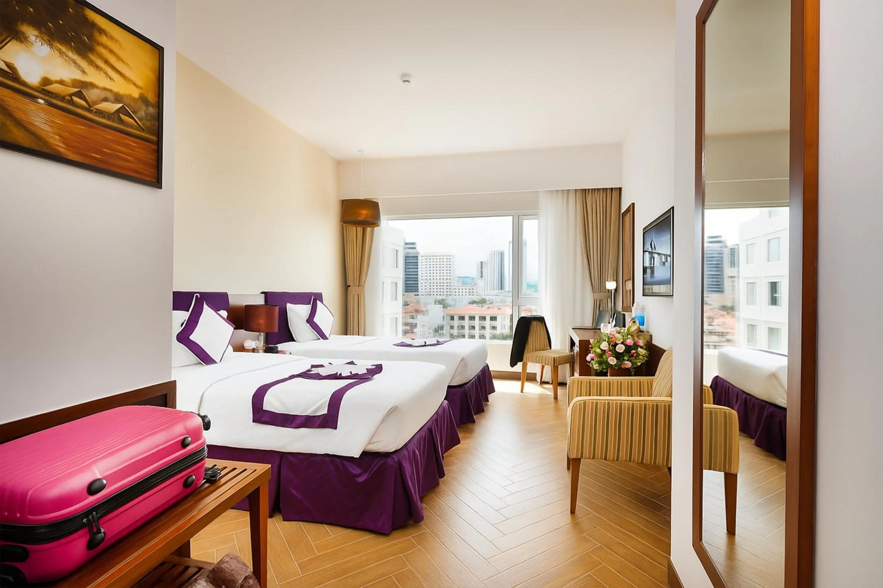 Bed in TTC Hotel Michelia