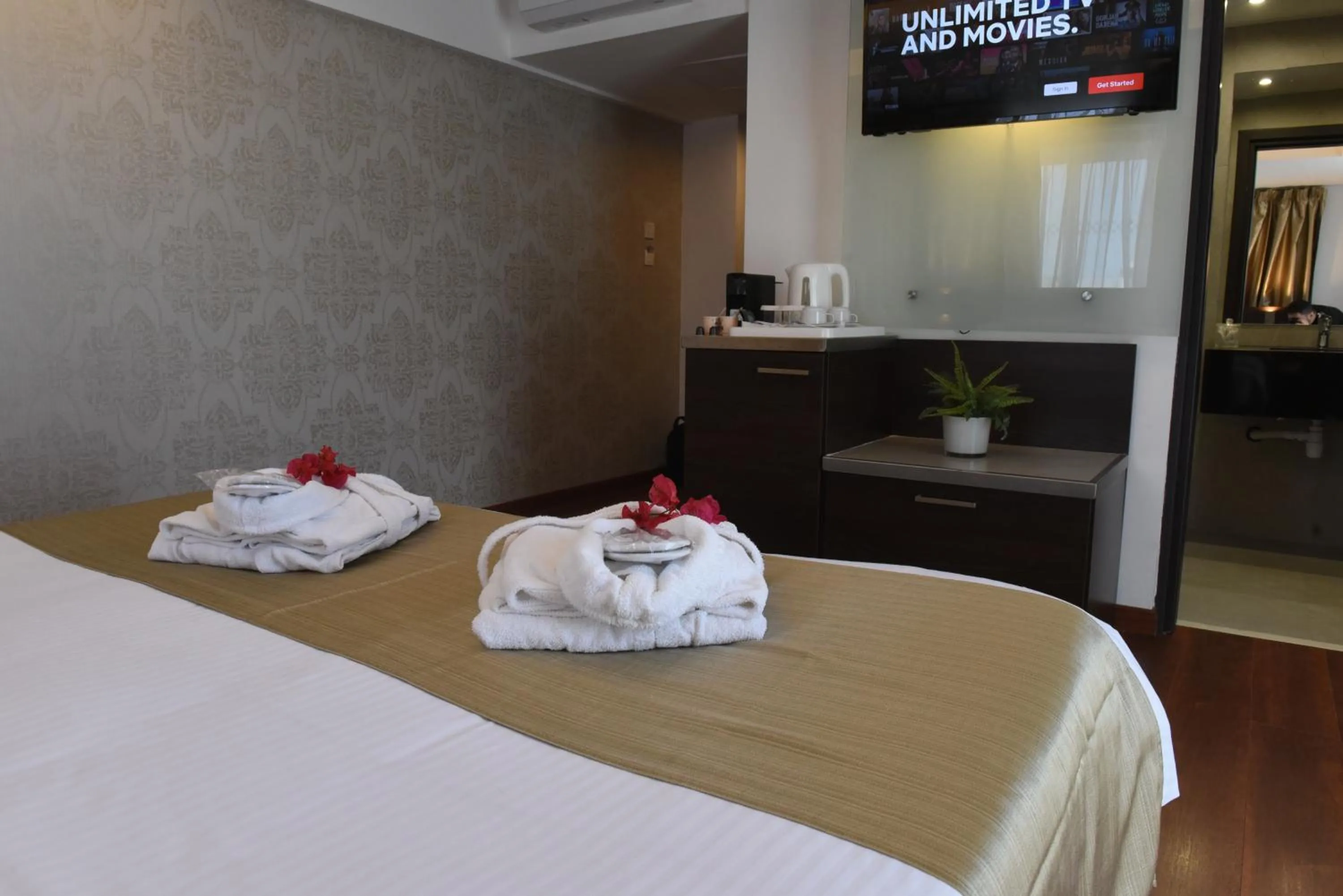 Bed in Amorgos Boutique Hotel