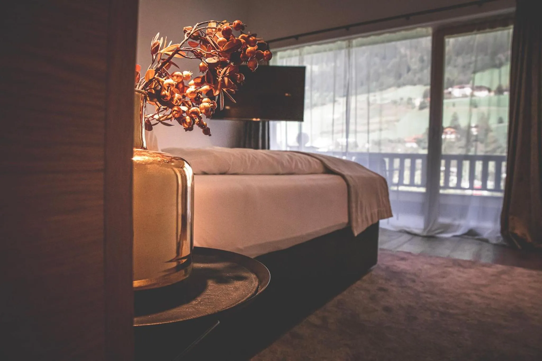 Decorative detail, Bed in Hotel & Appartements Alpenresidenz Viktoria