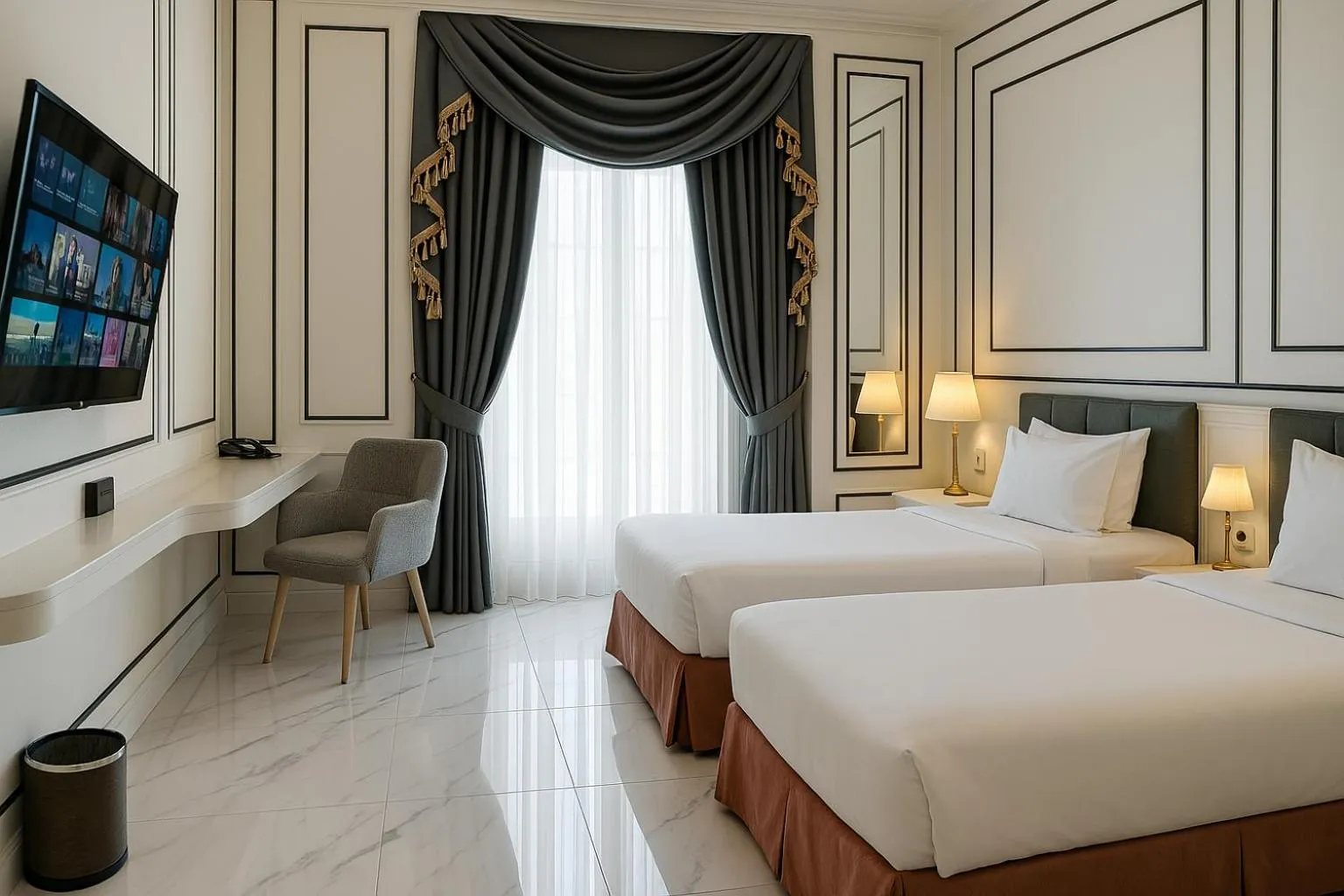 Bed in The Grantage Hotel & Sky Lounge