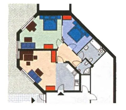Floor plan in Aparthaus Camping Stubai