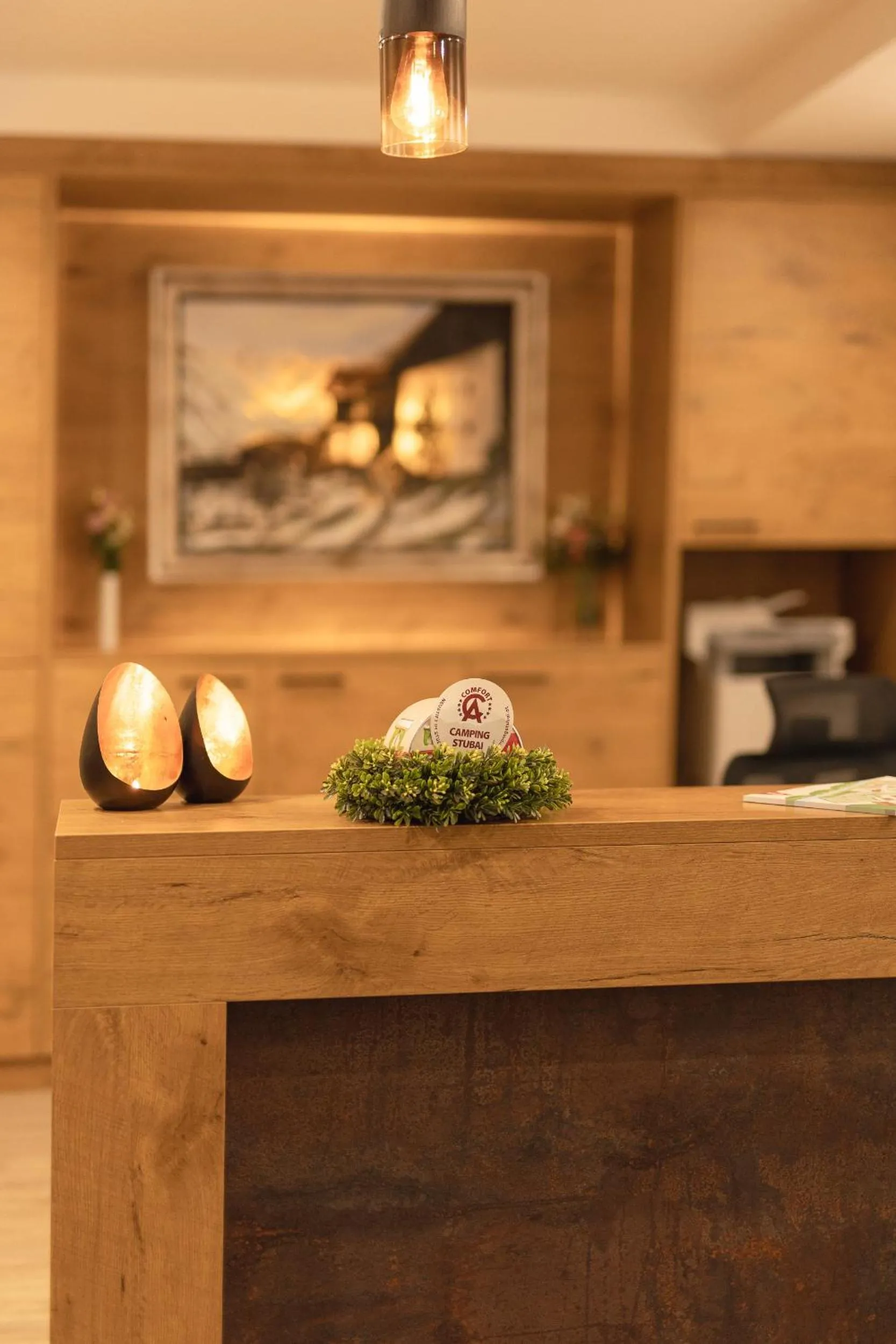 Lobby or reception in Aparthaus Camping Stubai