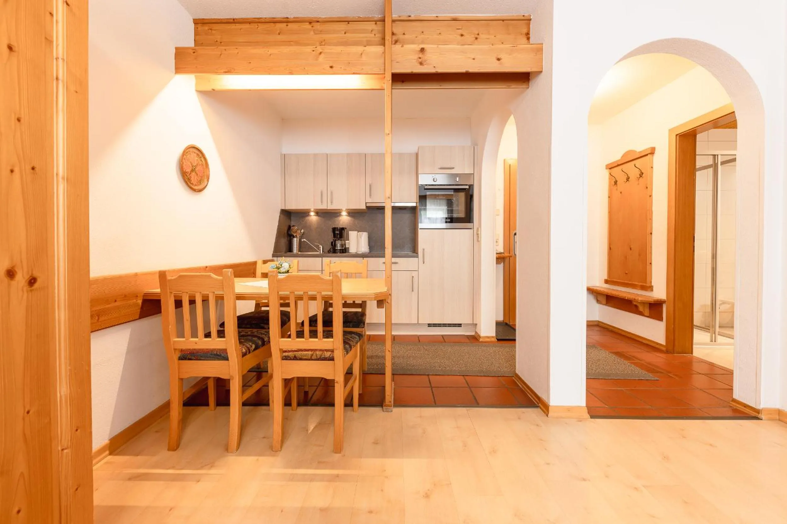 Kitchen or kitchenette in Aparthaus Camping Stubai