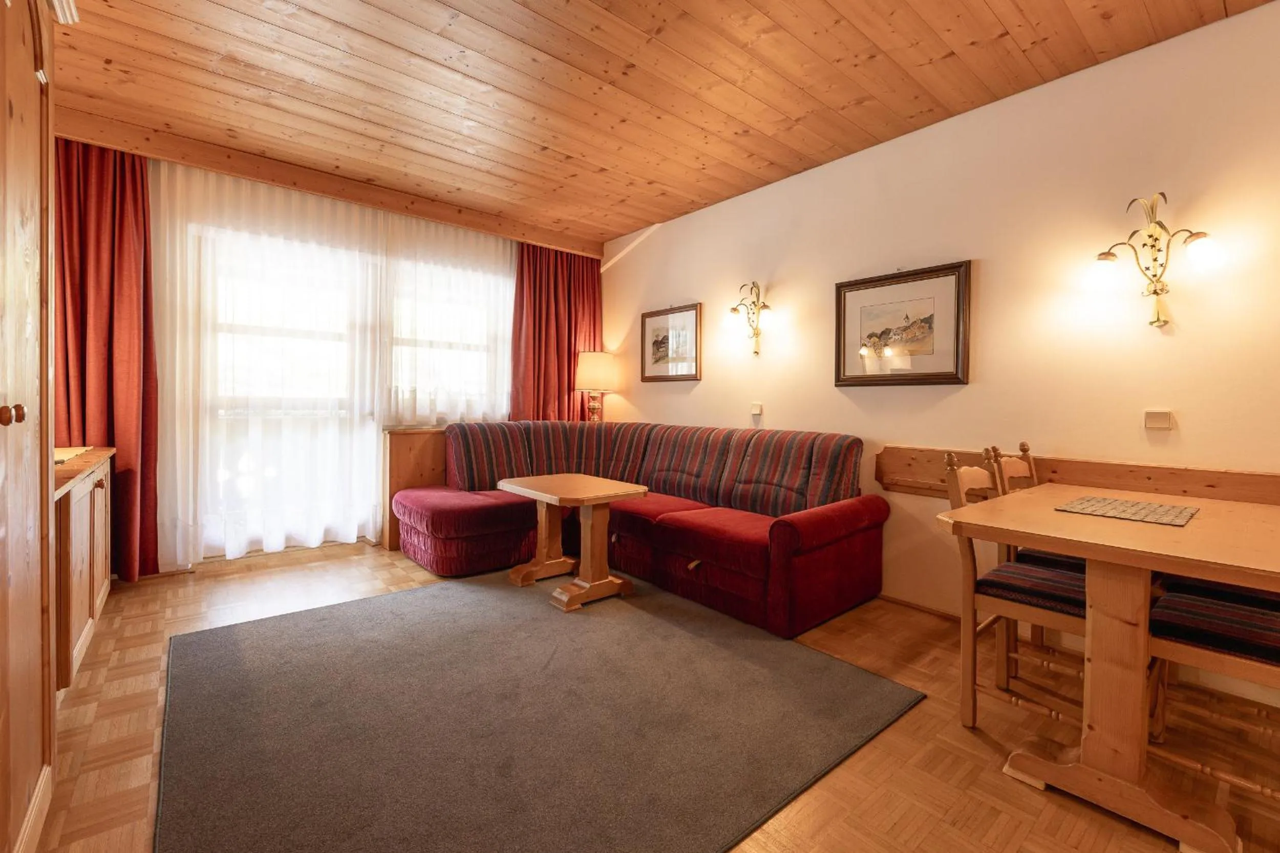 Living room in Aparthaus Camping Stubai