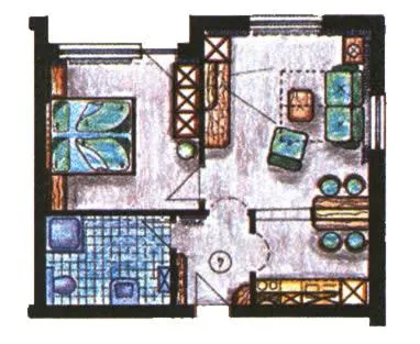 Floor plan in Aparthaus Camping Stubai