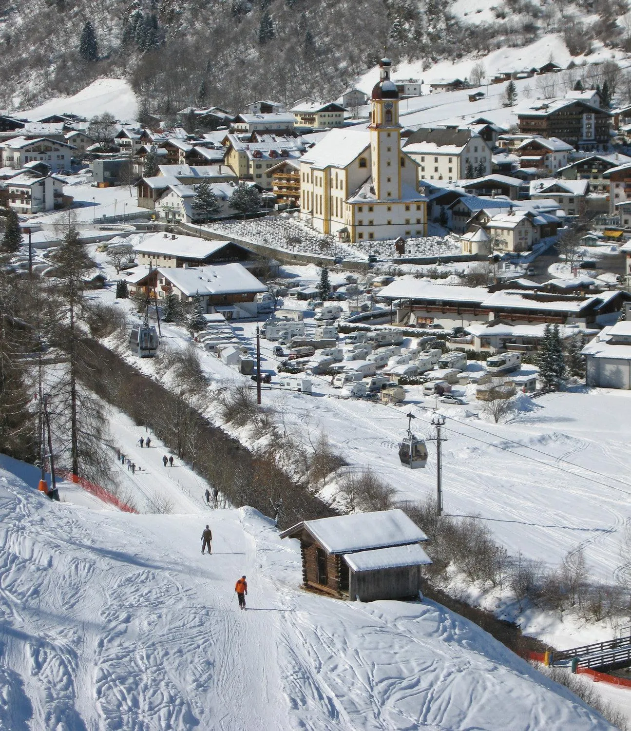 Bird's eye view in Aparthaus Camping Stubai
