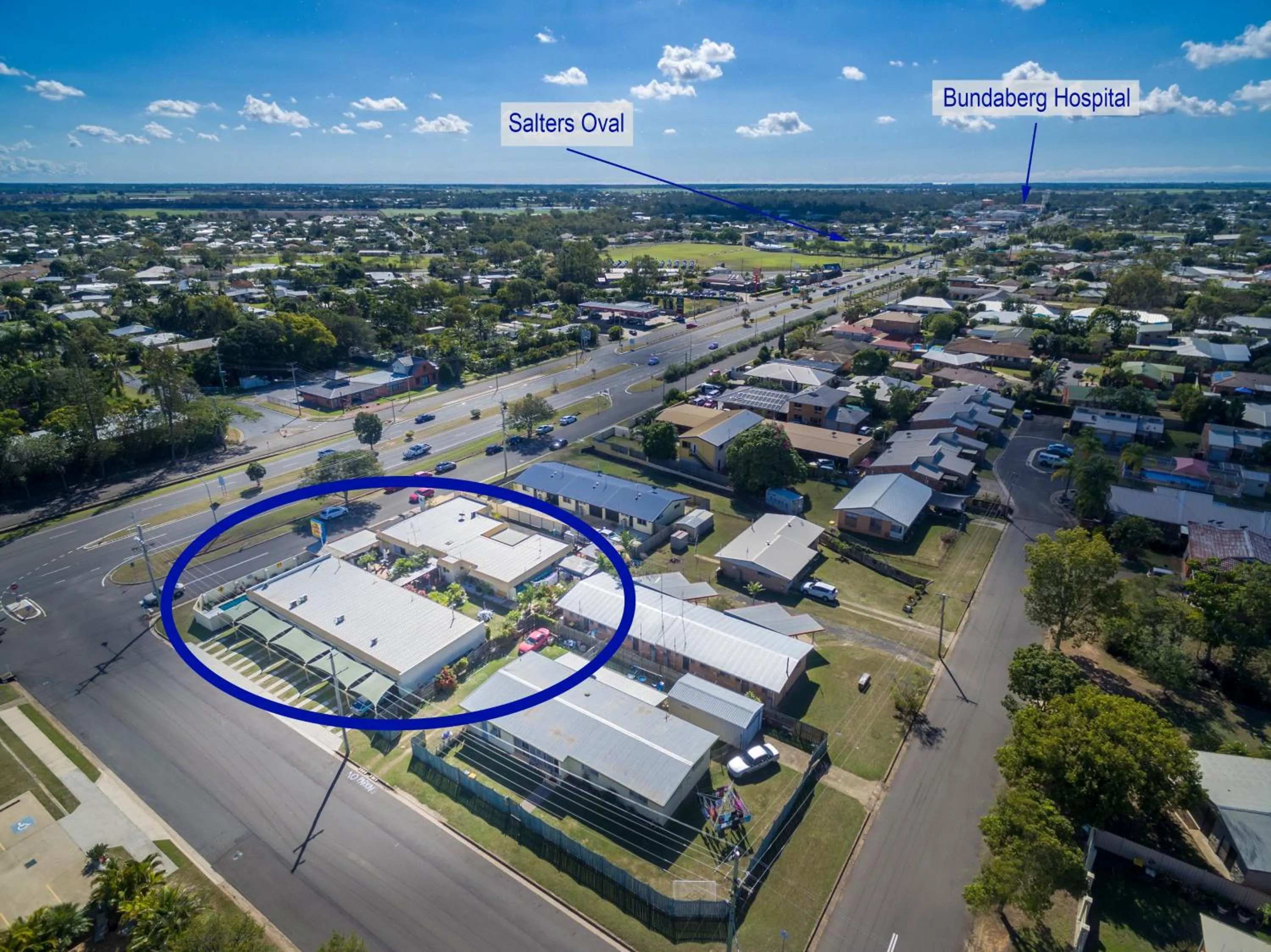 Bird's eye view in Bundaberg Coral Villa Motor Inn