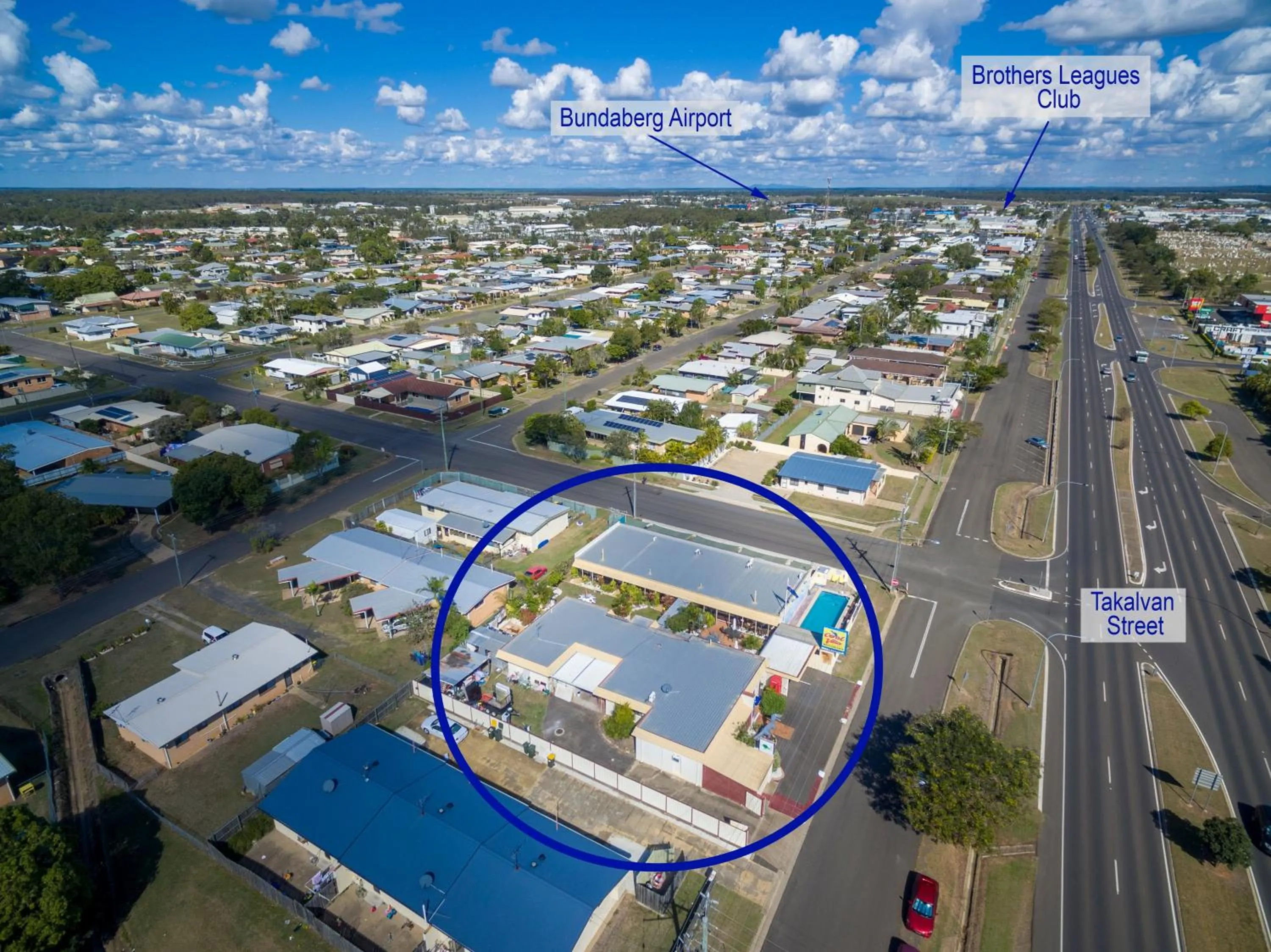 Bird's eye view in Bundaberg Coral Villa Motor Inn