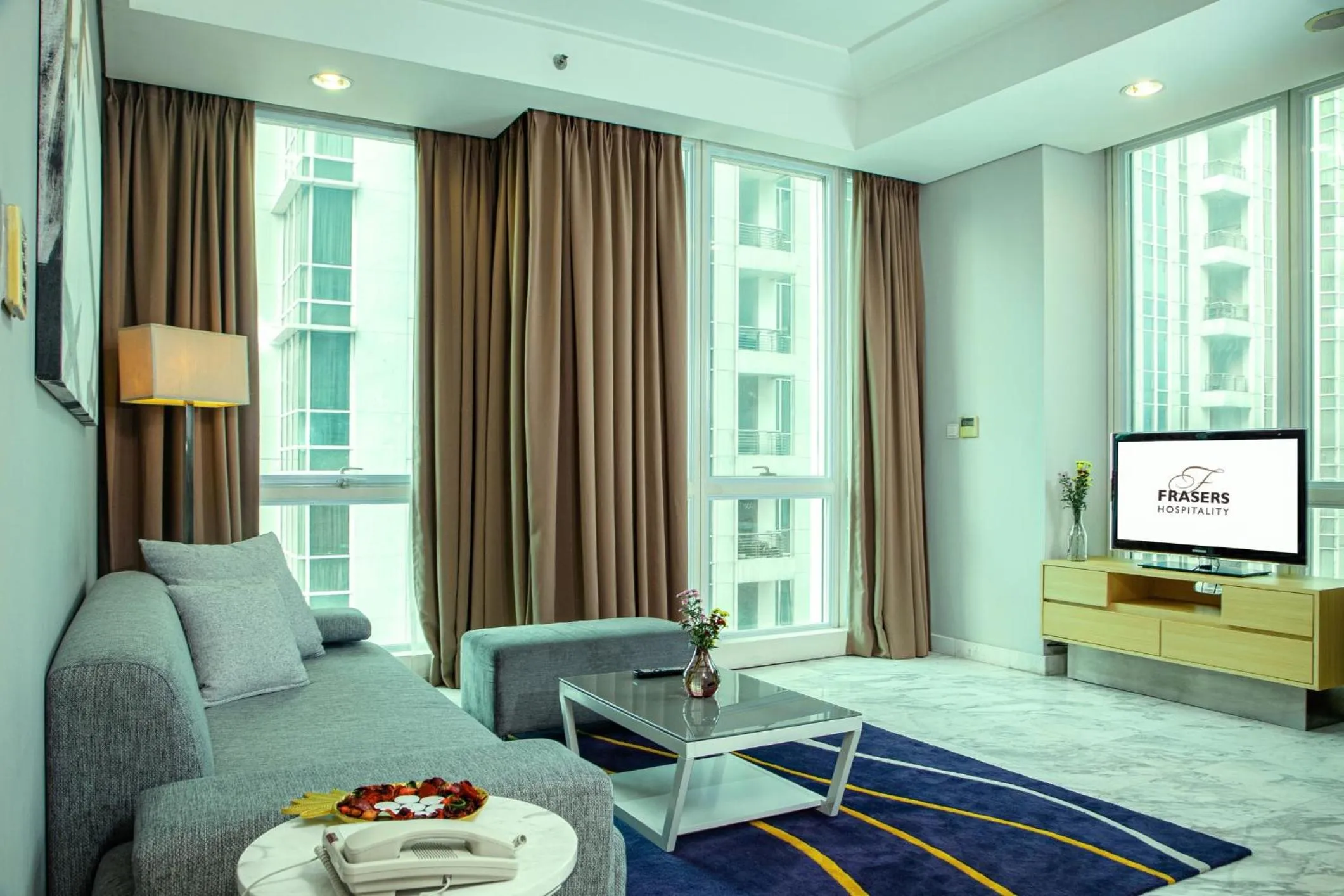 Living room in Fraser Residence Sudirman Jakarta