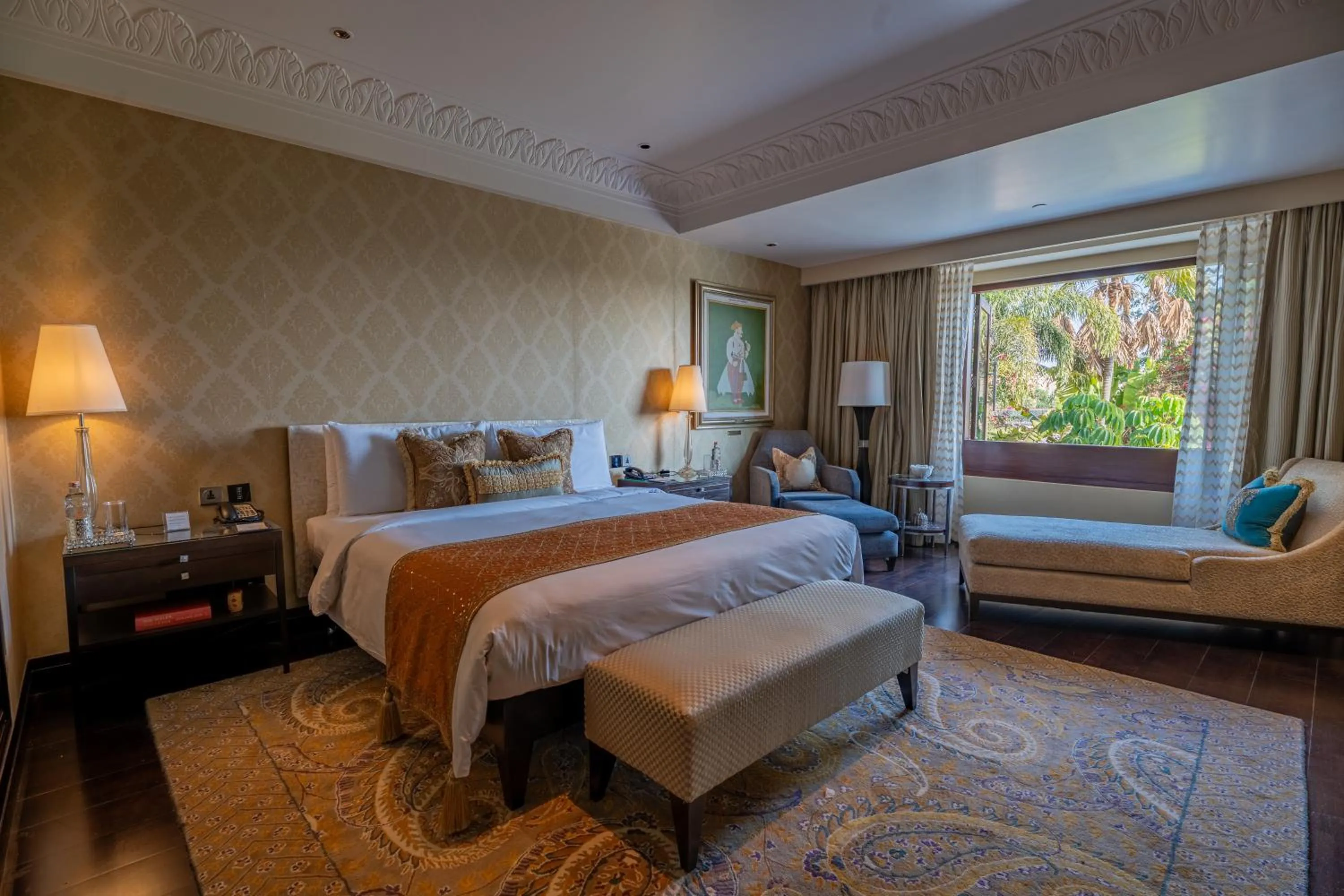 Bed in The Leela Palace Udaipur