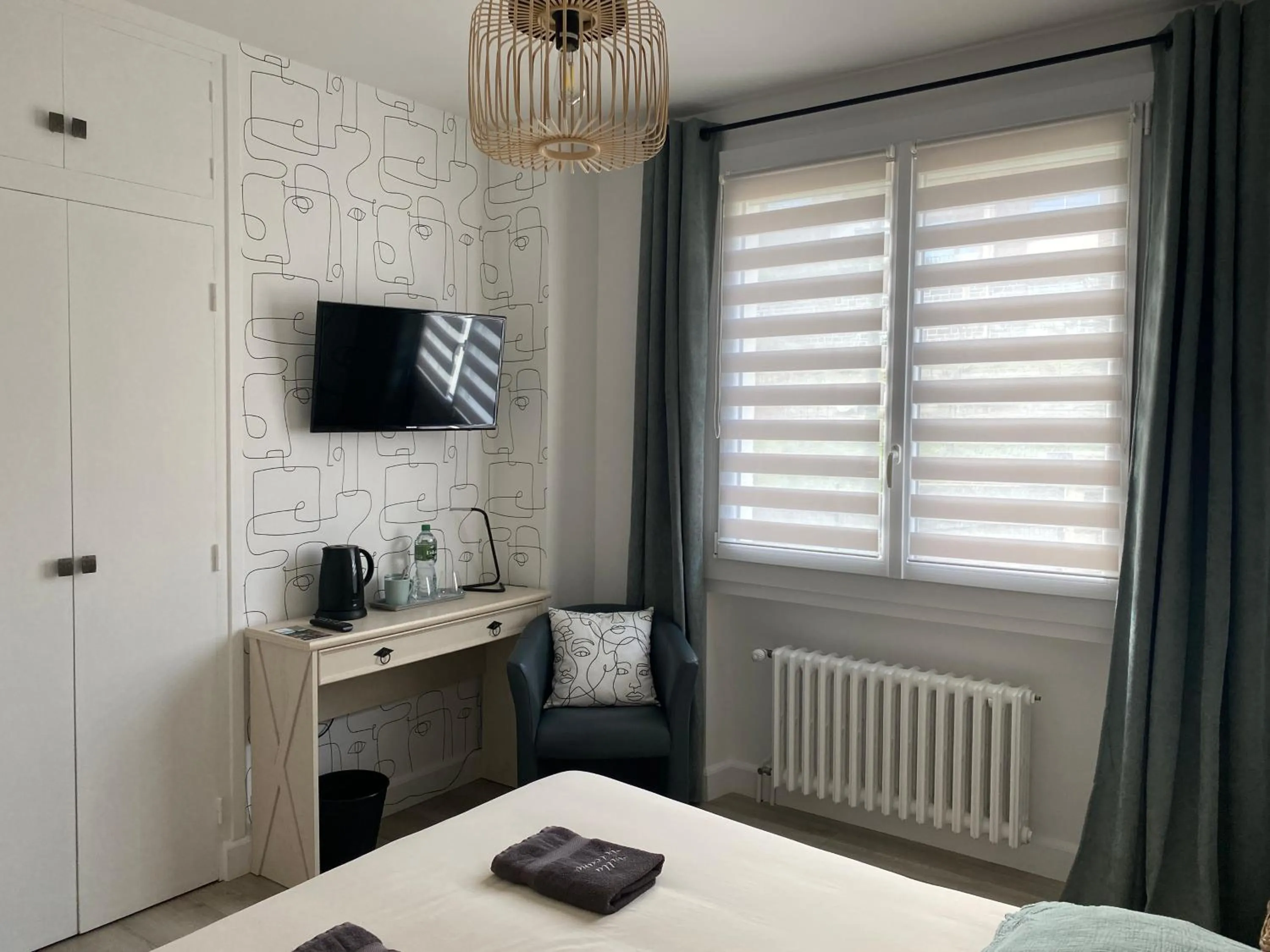 Bed in Chambres d'hôtes Villa Volcano