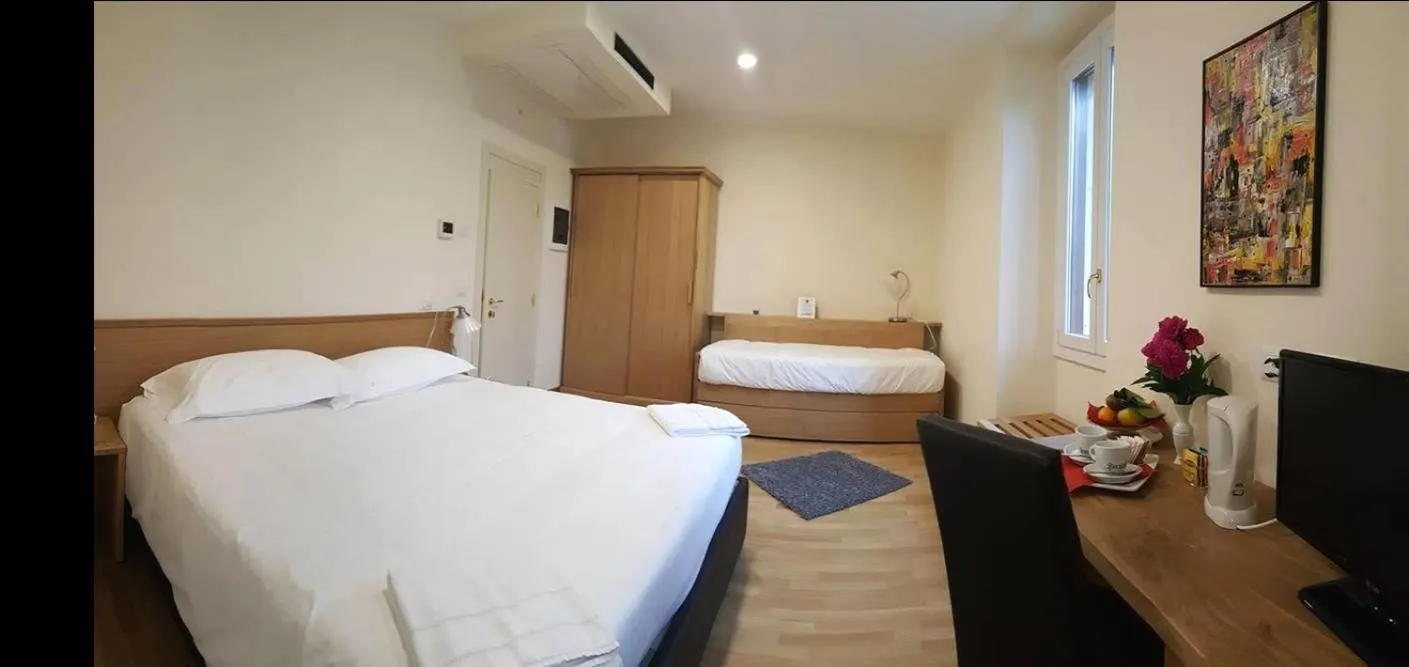 Decorative detail, Bed in Hotel Trieste