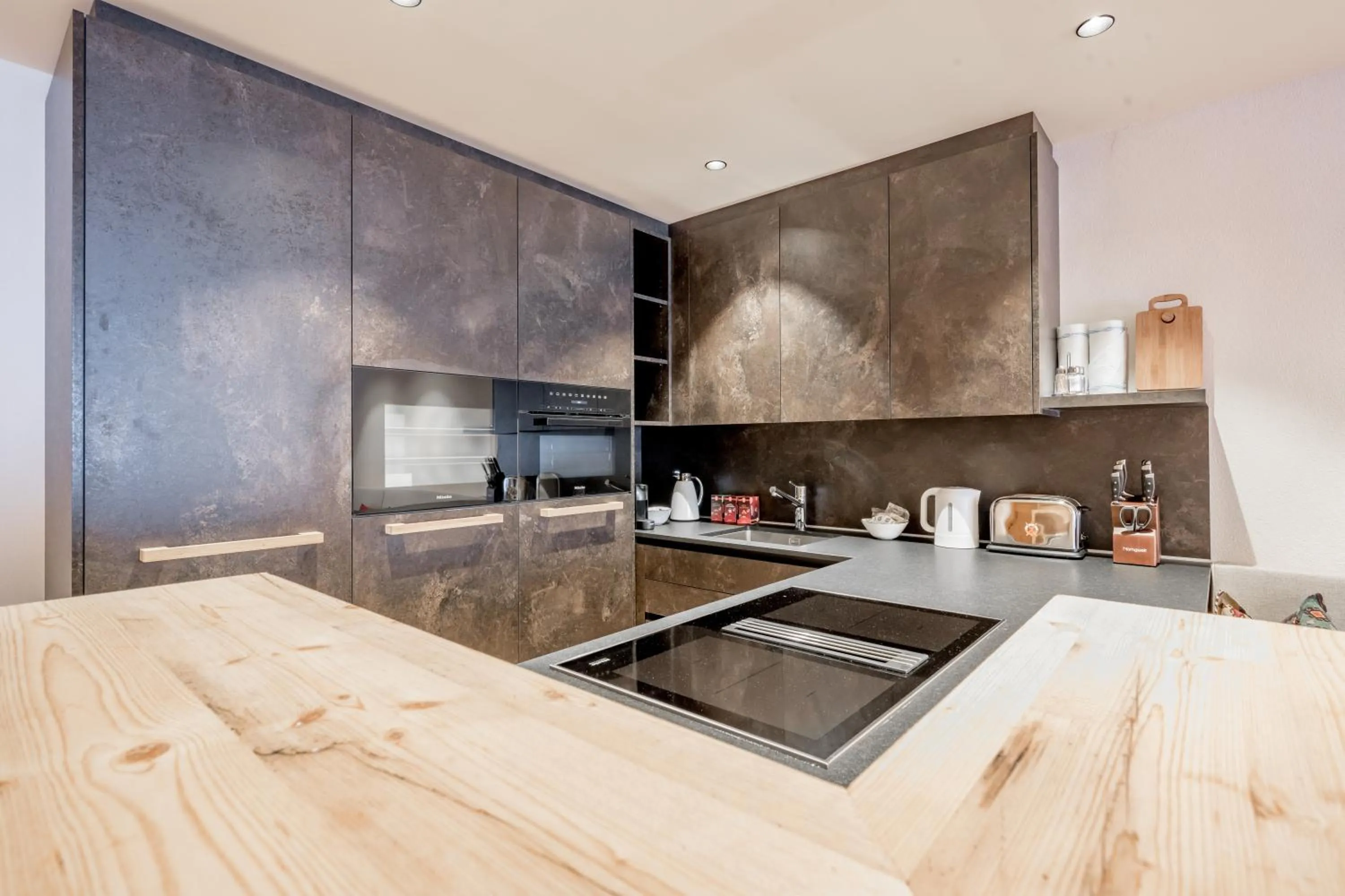 Kitchen or kitchenette in Bühlhof Appartements