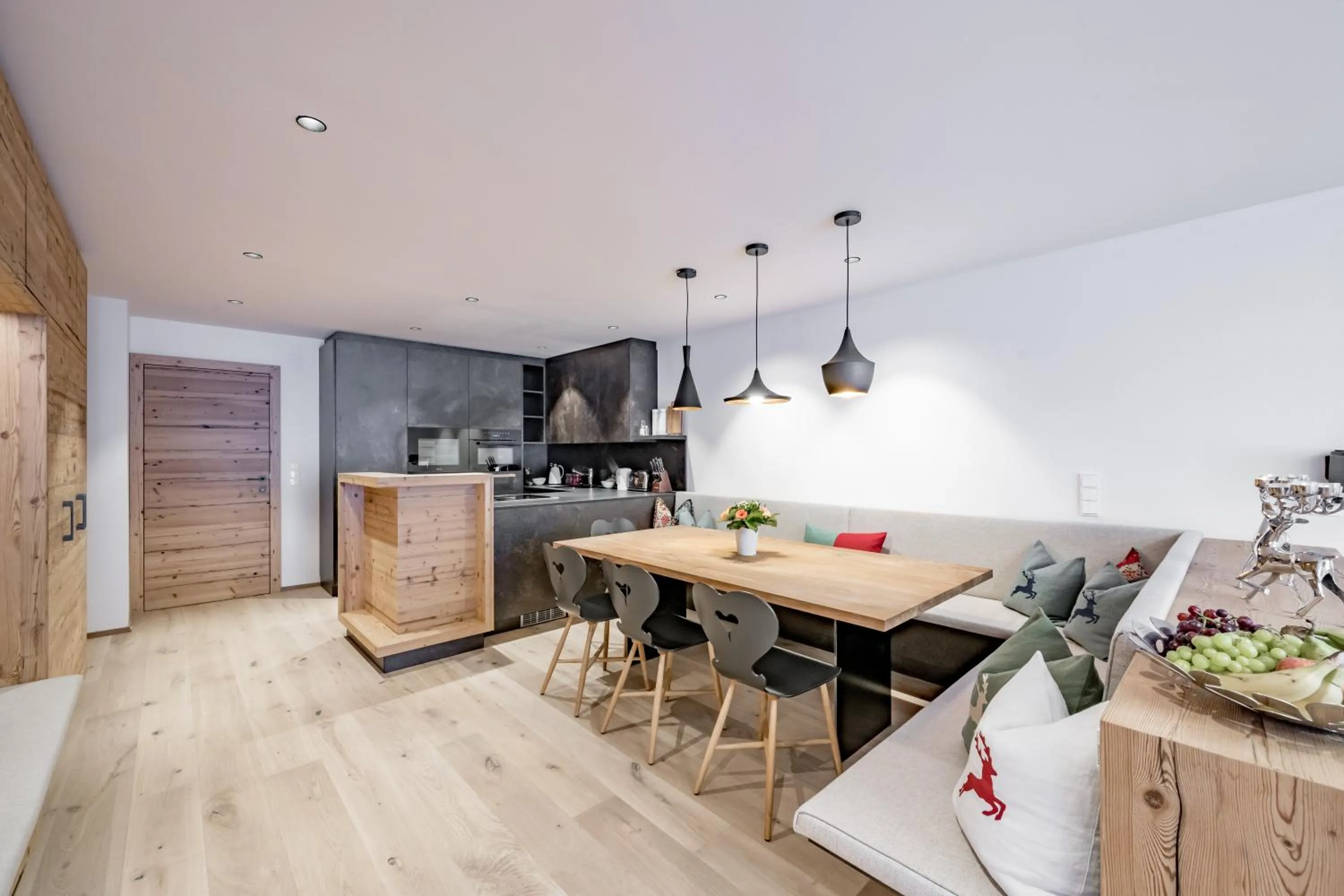 Kitchen or kitchenette in Bühlhof Appartements