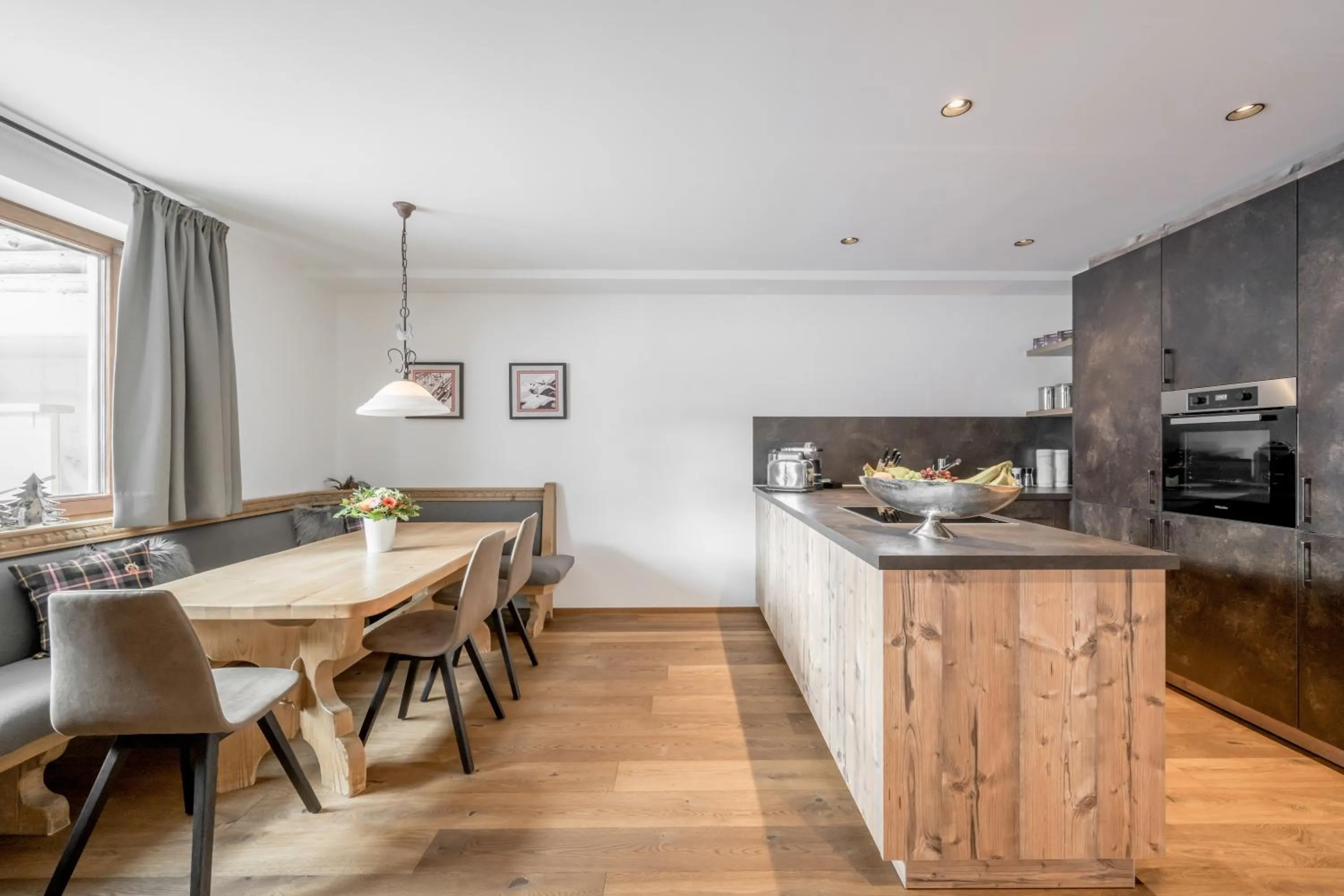 Kitchen or kitchenette in Bühlhof Appartements