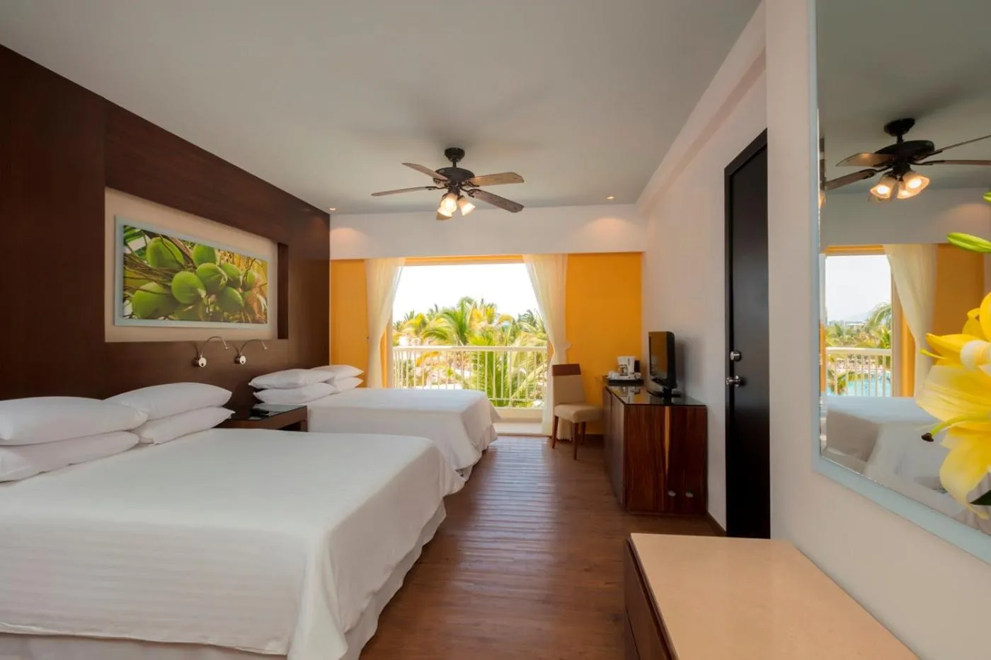 View (from property/room), Bed in Krystal Grand Nuevo Vallarta