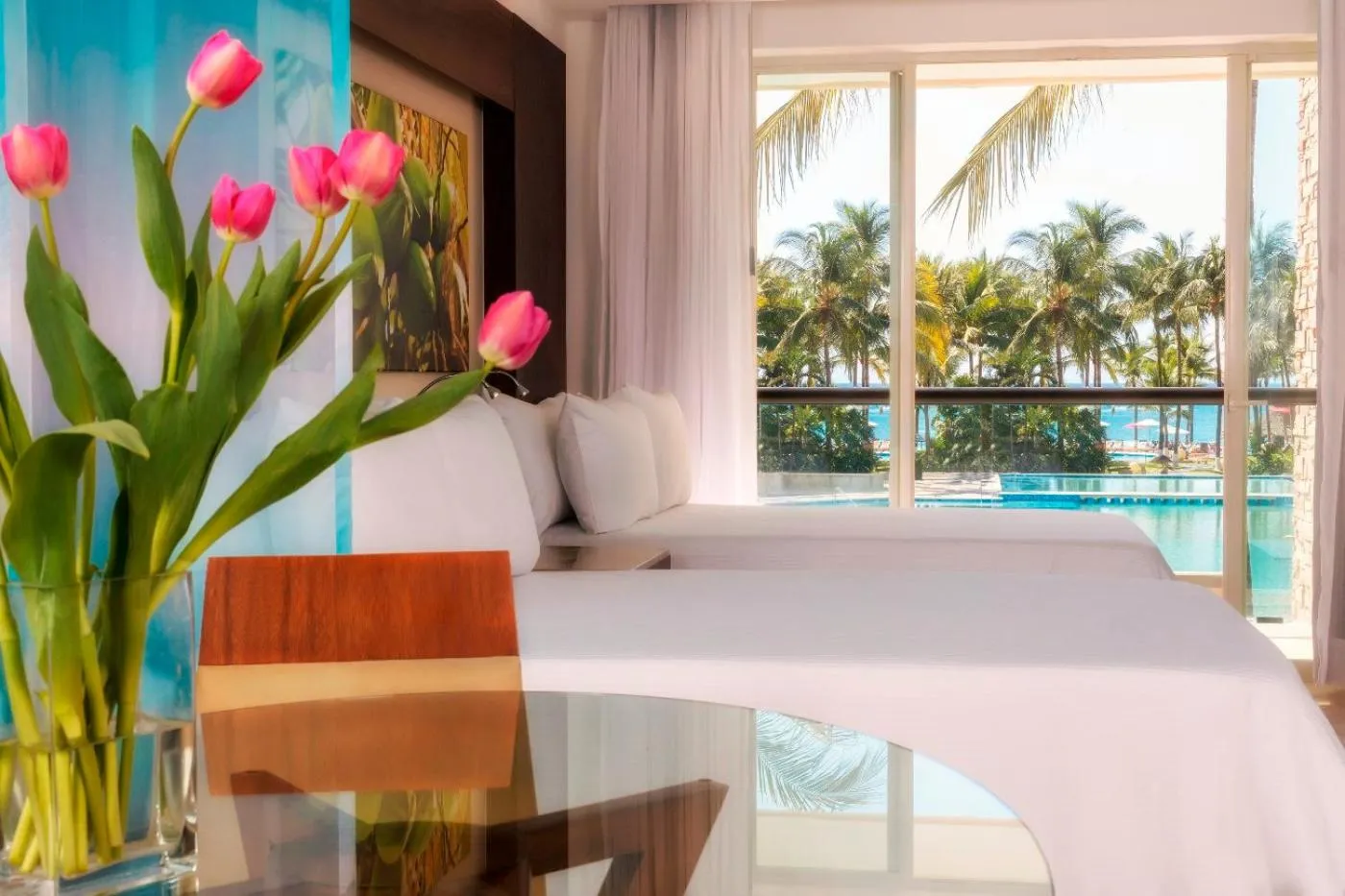 Bed in Krystal Grand Nuevo Vallarta