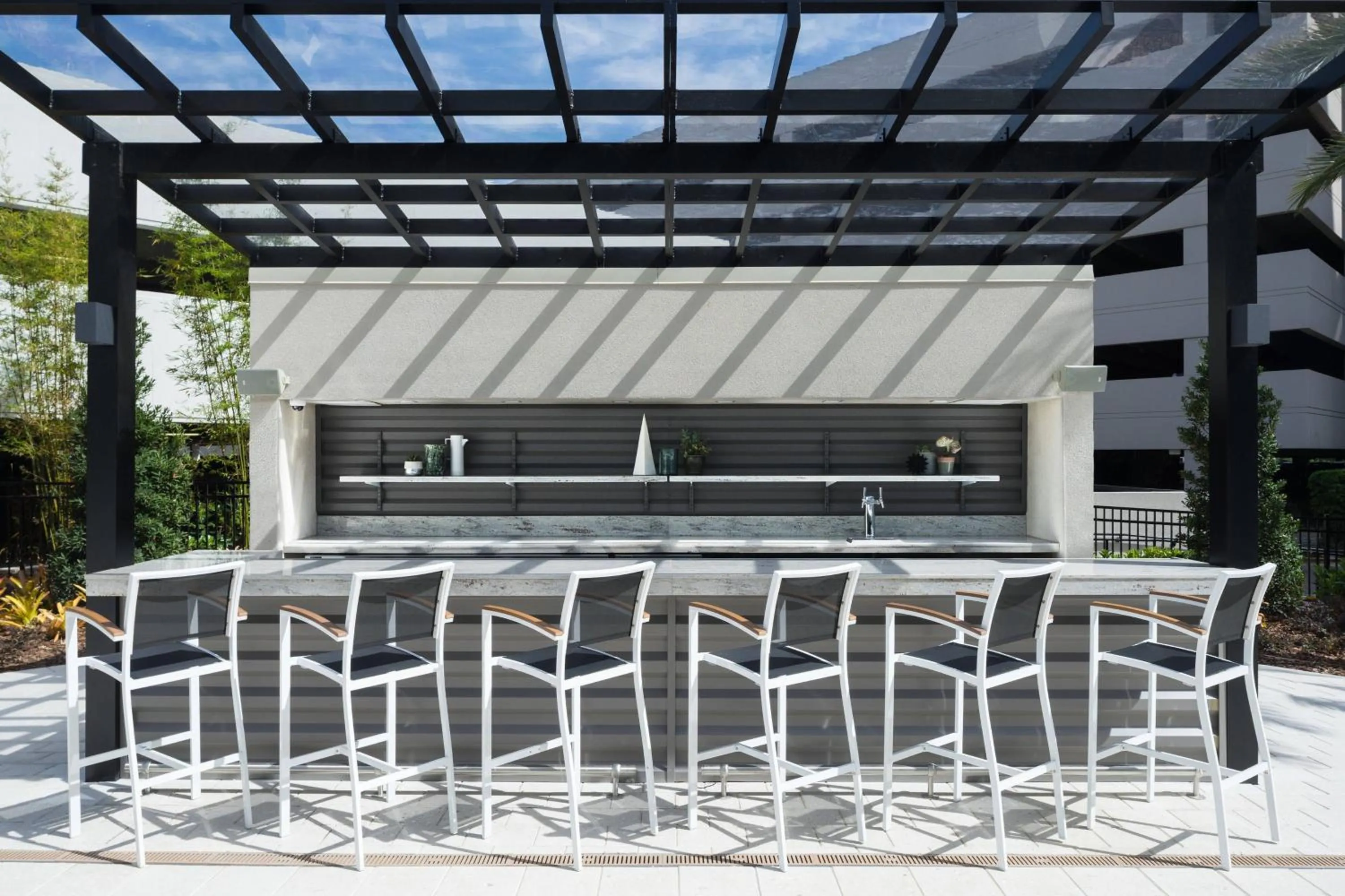 Swimming pool in AC Hotel by Marriott Tampa Airport