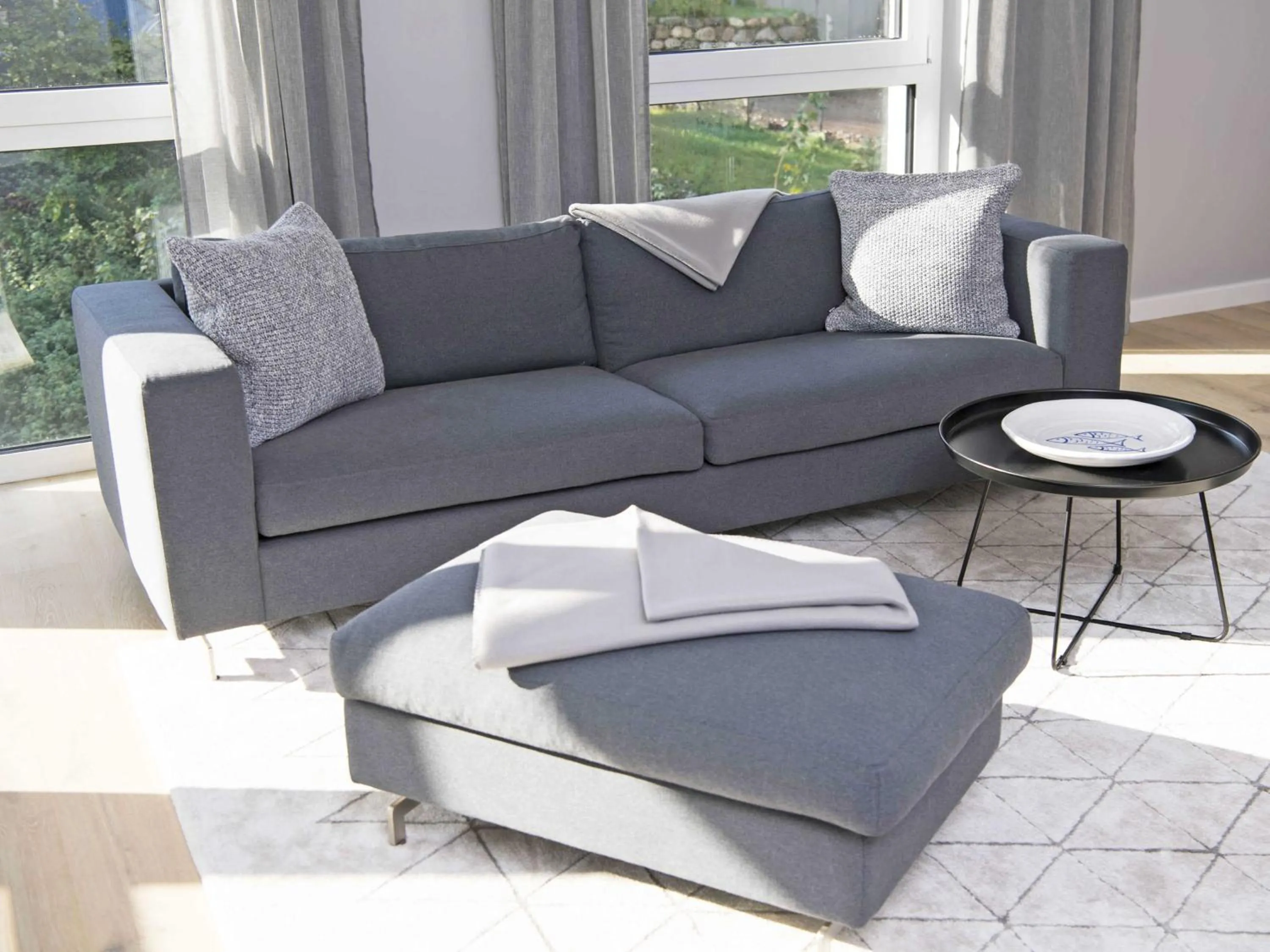 Living room in Haus Königsstuhl in Sellin - Penthouse mit Kamin und Balkon