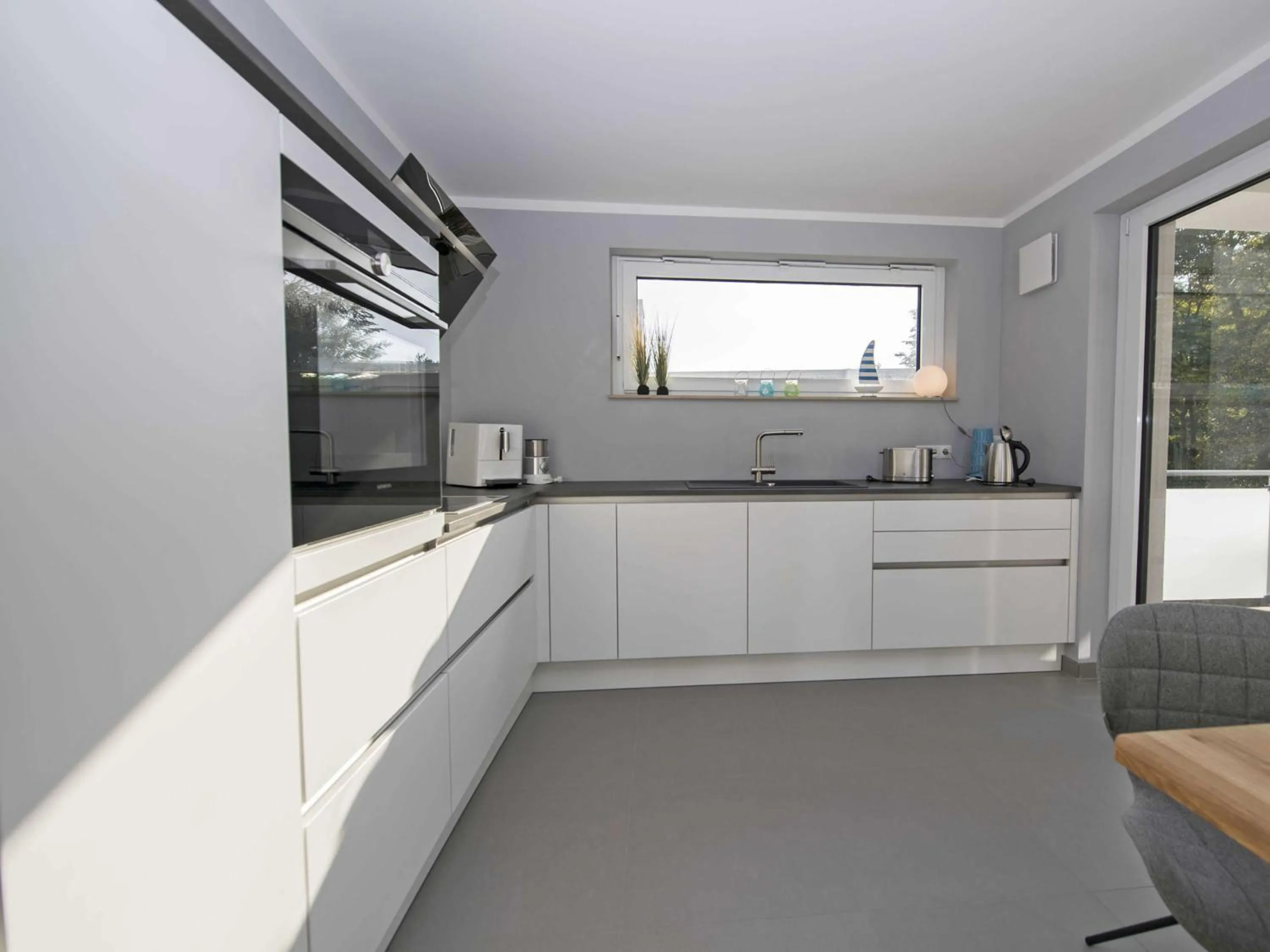 Coffee/tea facilities in Haus Königsstuhl in Sellin - Penthouse mit Kamin und Balkon