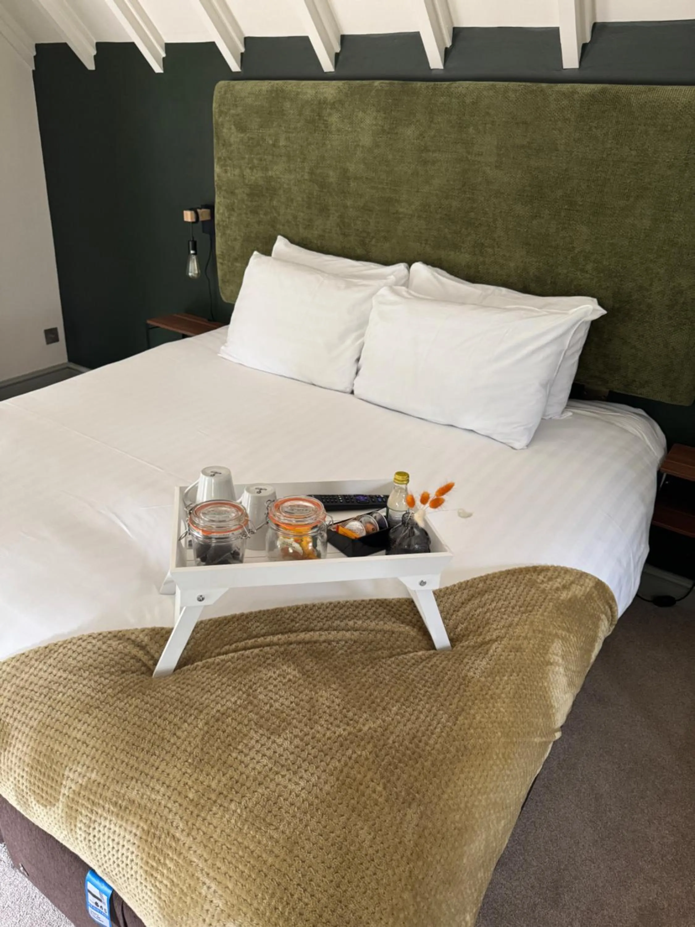 Bed in The Falcon Inn