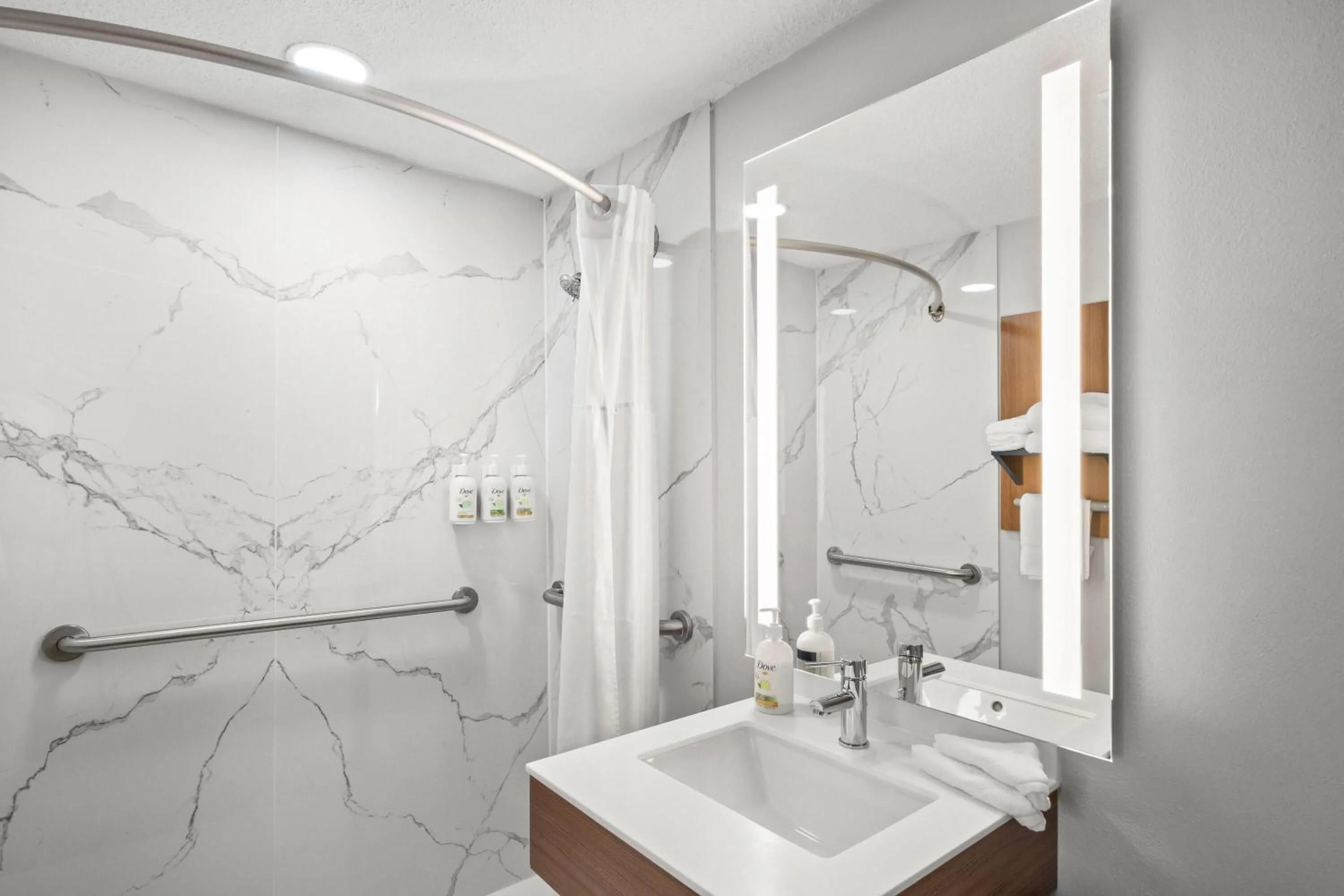 Shower in Microtel Inn by Wyndham Lexington