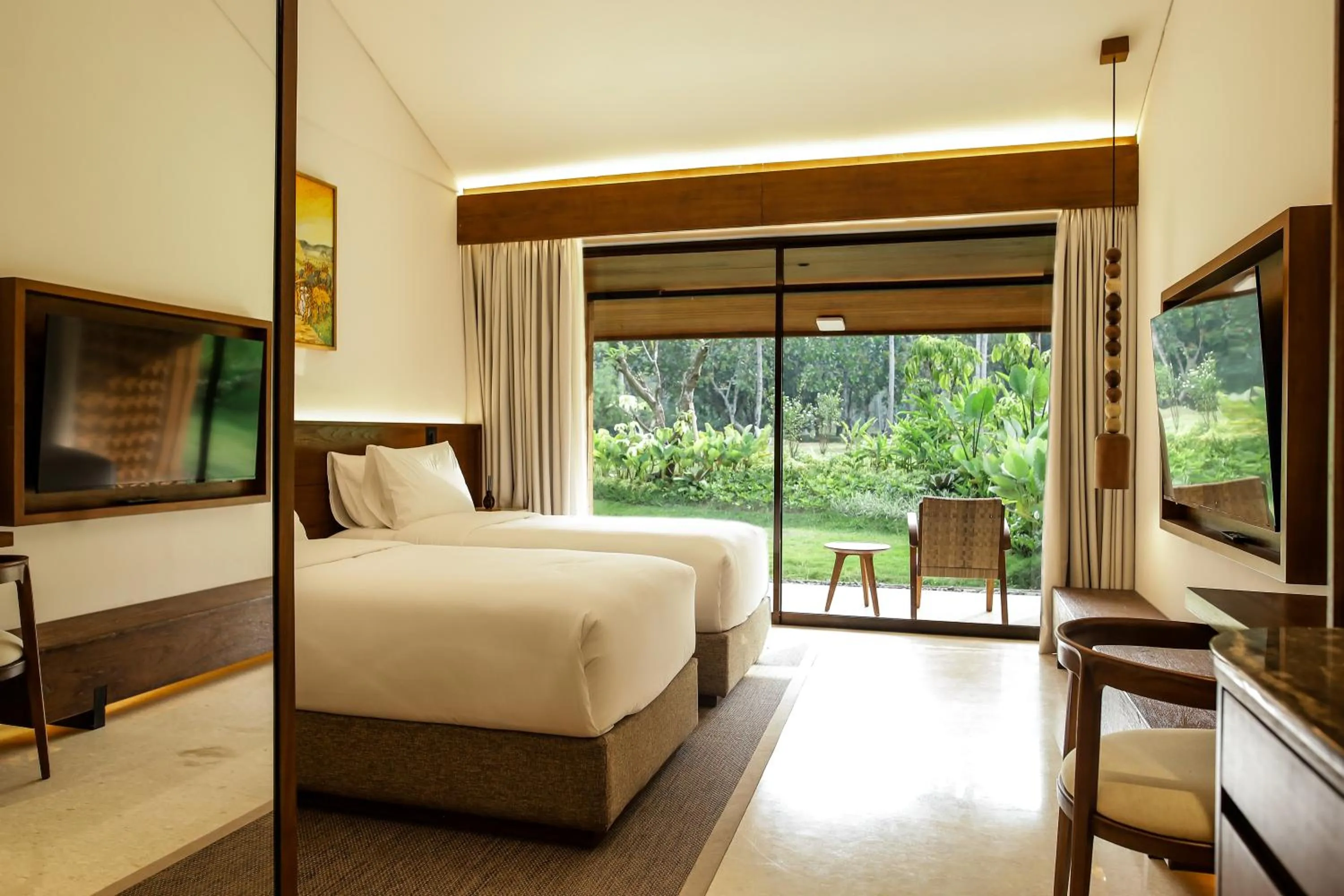 Bed in Manohara Borobudur Cultural Center