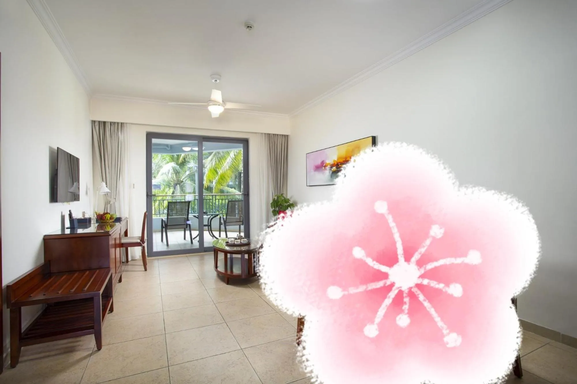 Living room in Tianze Beach Resort